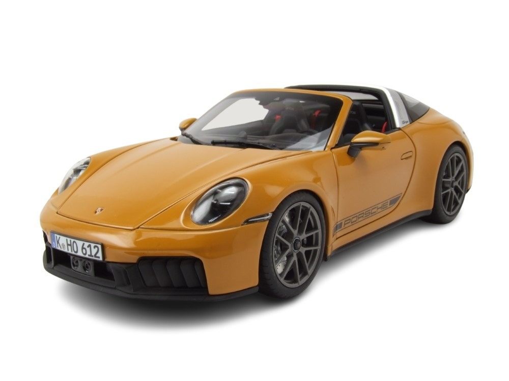 Norev Modellauto Porsche 911 Targa 4 GTS 2025 gelb, Maßstab 1:18