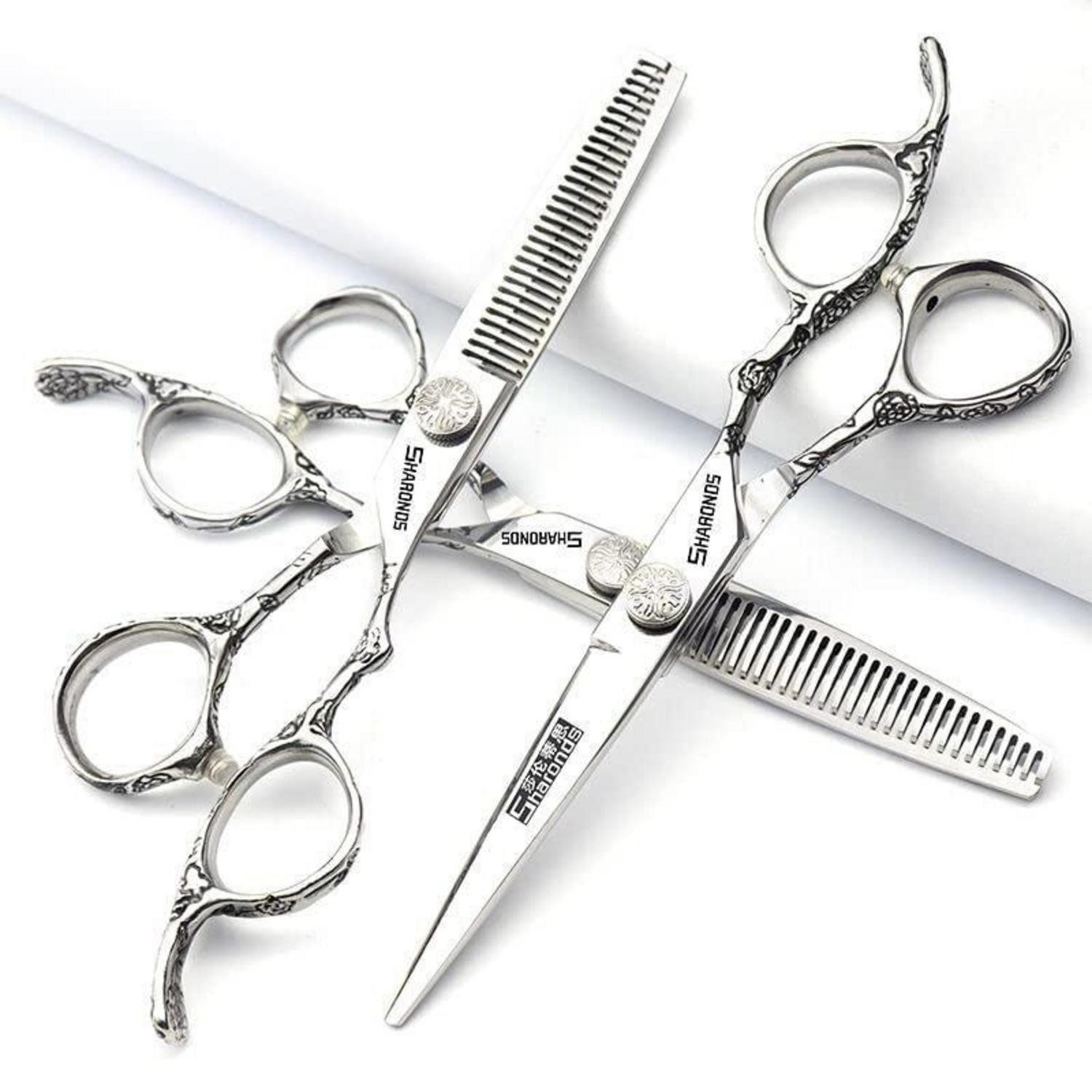 LuxusKollektion Haarschere Friseurschere 6 Zoll Rose Muster ergonomisch