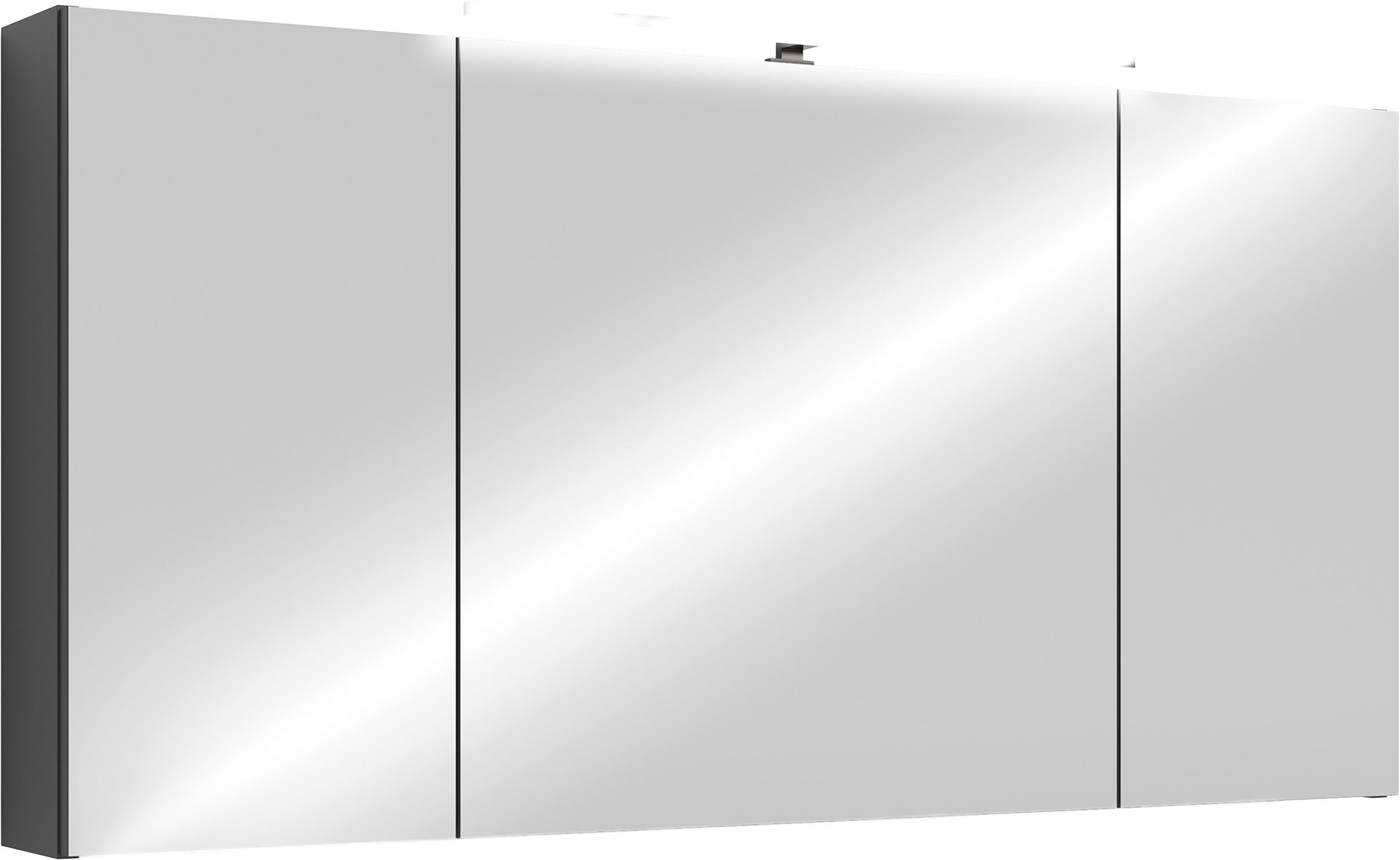 byLIVING Spiegelschrank Serie Spree, in vielen Breiten erhältlich Soft-Close, LED Beleuchtung mit Schalter- und Steckdosenbox