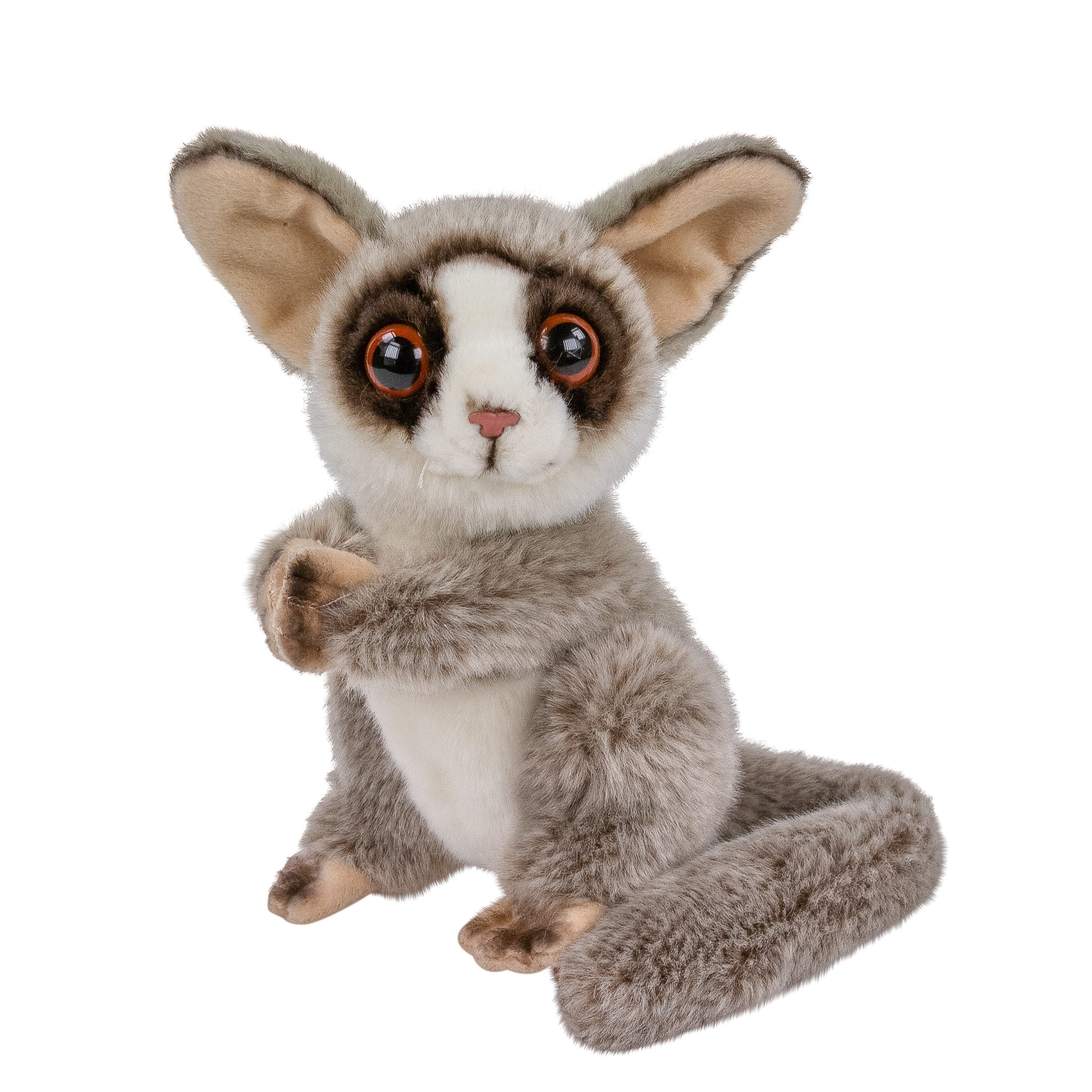 Uni-Toys Kuscheltier Buschbaby 21 cm Galagos Plüschgalagos Stoffbuschbaby (Plüschtier, Stofftier, Stoffaffe, Plüschaffe), mit Klettverschluss an den Pfoten