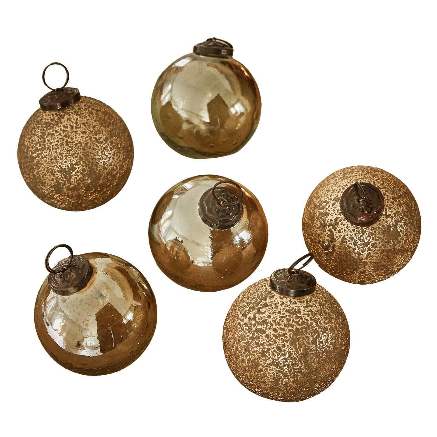 Mirabeau Christbaumschmuck Weihnachtskugel 6er Set Fioravino messing, none