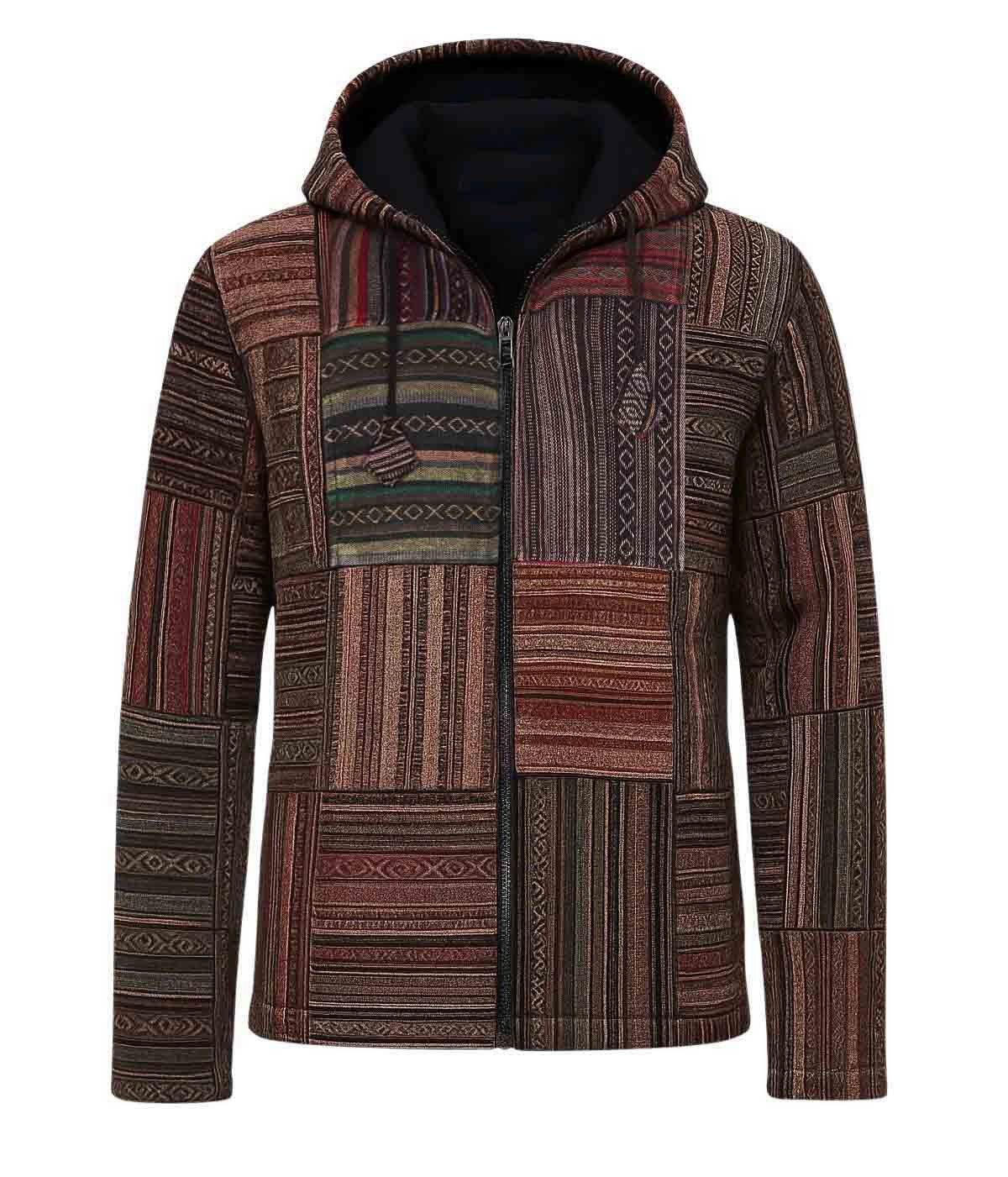 KUNST UND MAGIE Blouson KUNST&MAGIE Baja Jerga Unisex Patchwork Hoodie+Kapuze Jacke