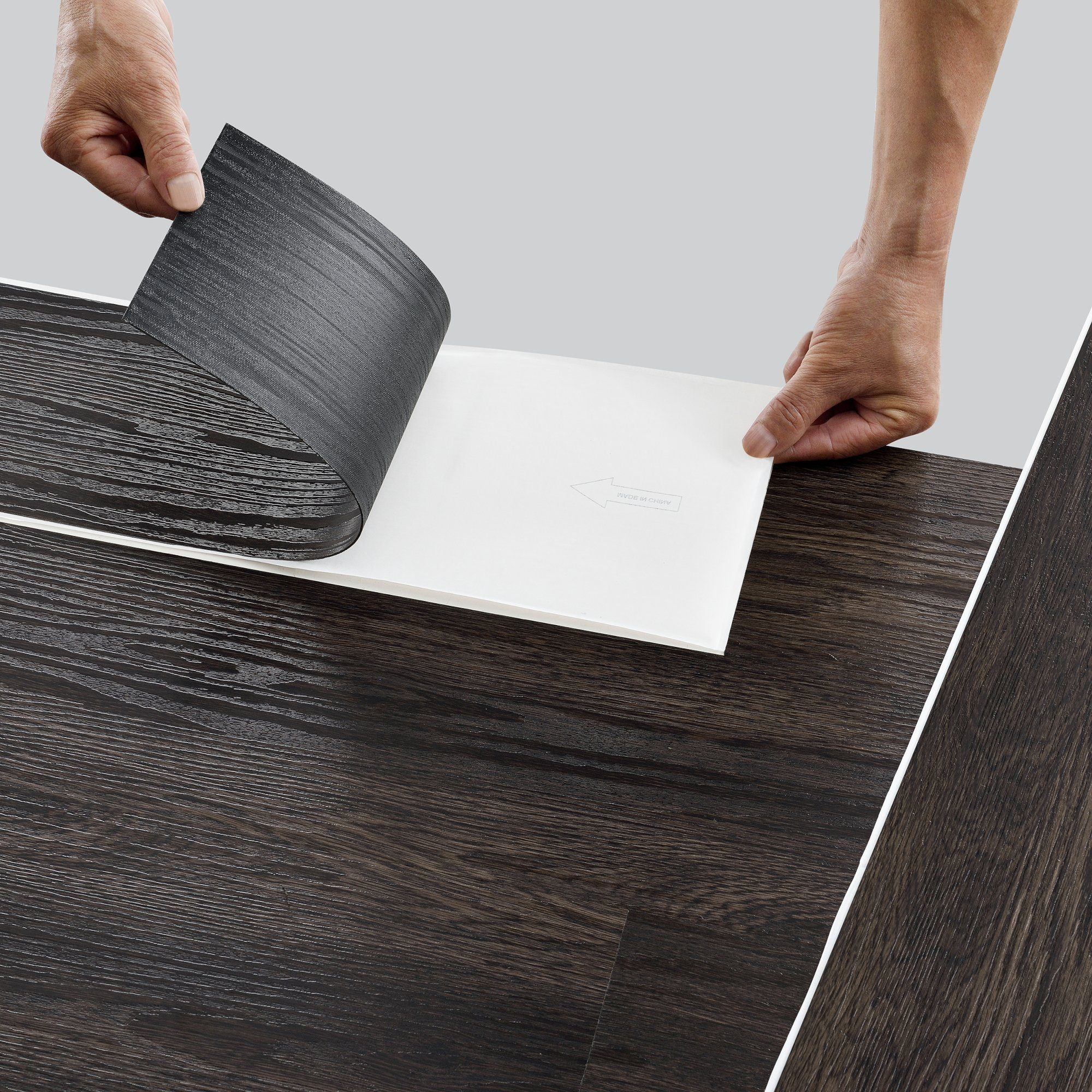 neu.holz Vinylboden, antibakteriell, »Vanola« Vinyl Laminat Selbstklebend 0,975 m² Dark Wood Wenge