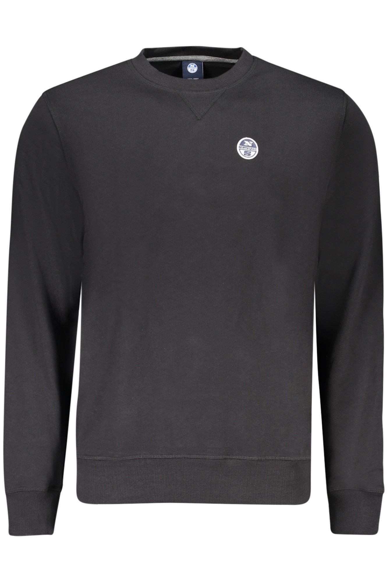 North Sails Sweatshirt Herren Langarm-Sweatshirt Schwarz Rundhals mit