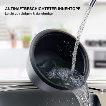 Macook Multikocher Mit praktischem Griff und abnehmbarem Netzkabel ideal für unterwegs, 400,00 W, 1,00 l Schüssel, Perfekte Mahlzeiten mit vielseitigem Reiskocher großzügiger Kapazität