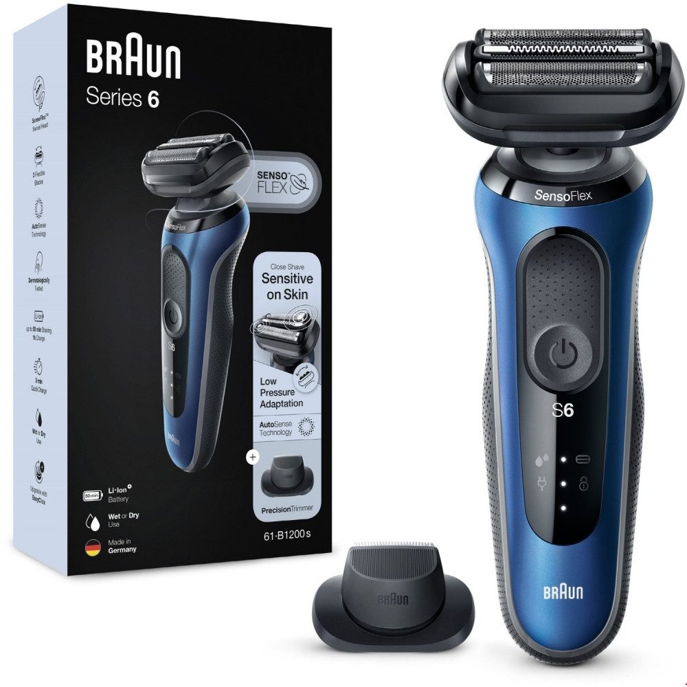 Braun Elektrorasierer 61-B1200s Series 6 - Rasierer - blau