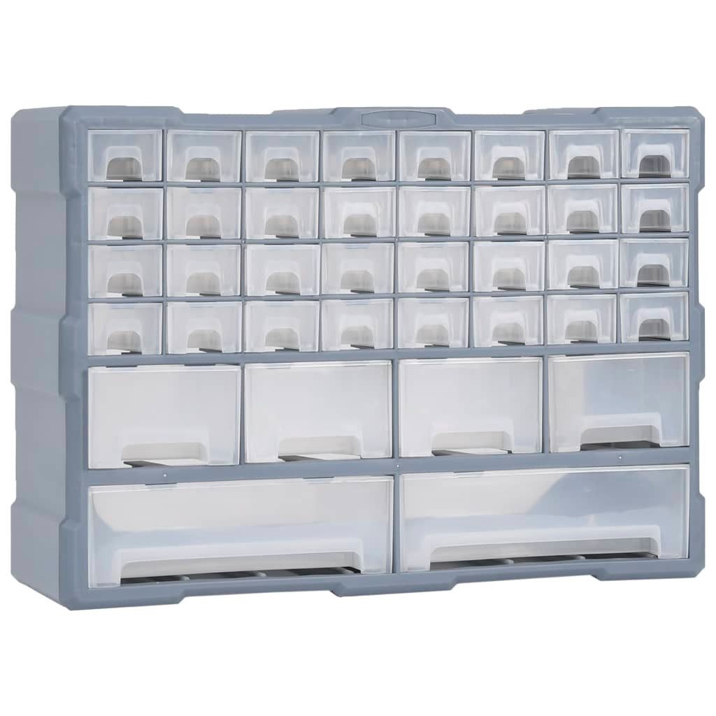 vidaXL Werkzeugkoffer 38 Schubladen Multi-Schubladen-Organizer mit 40 Schubladen 52x16x37,5