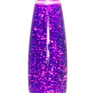 Licht-Erlebnisse Lavalampe TIMMY, Tischlampe Lila Glitzereffekt 33 cm E14 Glitterlicht Tischleuchte