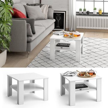 Vicco Couchtisch Sofatisch Kaffeetisch 60x60 cm HOMER Anthrazit Weiß