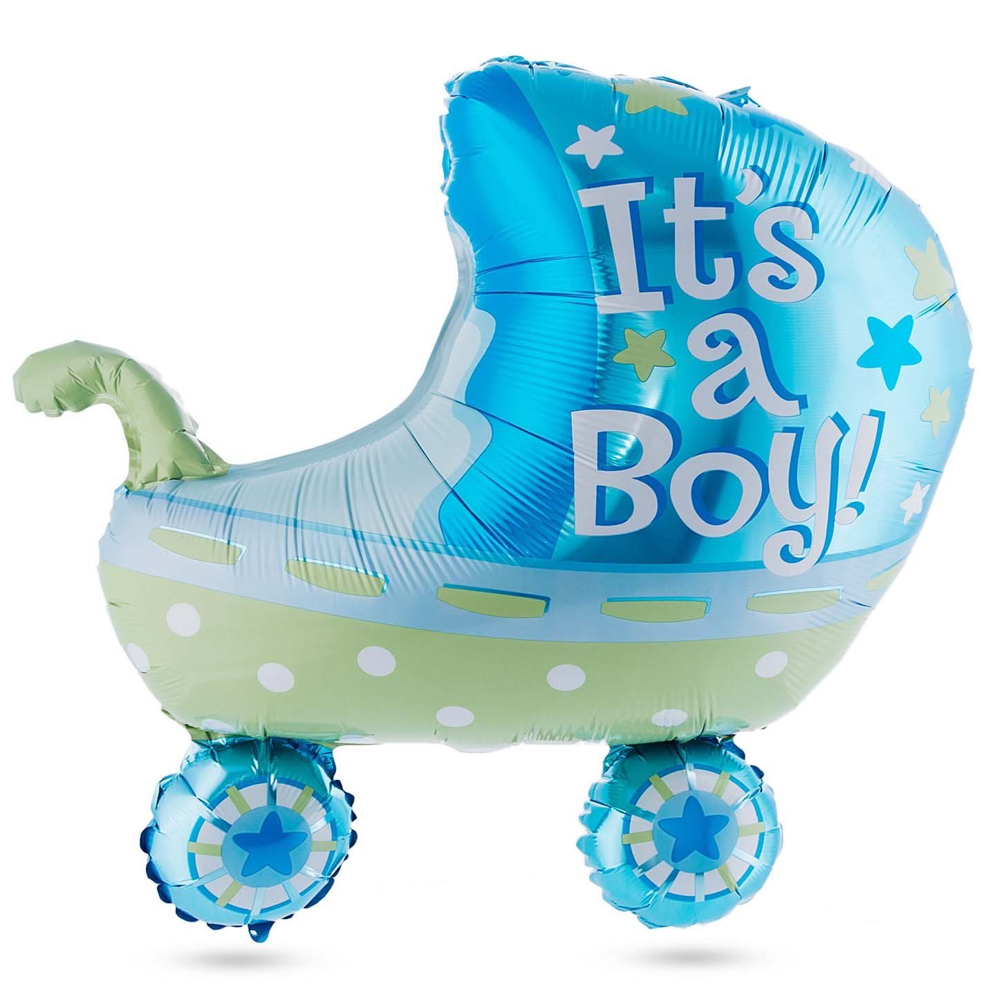 XL Helium Folienballon Baby Geburt Shower Mädchen Geschenk Kinderwagen 