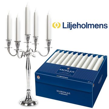 Liljeholmens Tafelkerze 100er Set (2x 50) Tafelkerzen, 100% Stearin, Ø 2,3 x H 20 cm, weiß