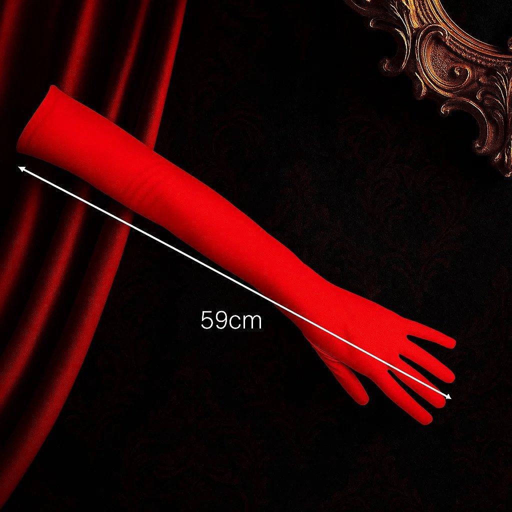 Boland Abendhandschuhe Lange Handschuhe rot 59 cm – Elegante Kostümhandschuhe aus Polyester Eleganz trifft Extravaganz in strahlendem Rot