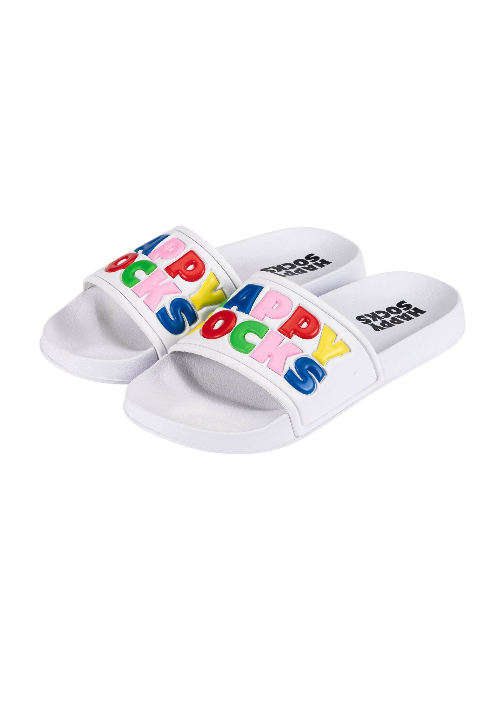 Happy Socks Logo Slider Badeschuh Wasserfest, hoher Tragekomfort, langlebig