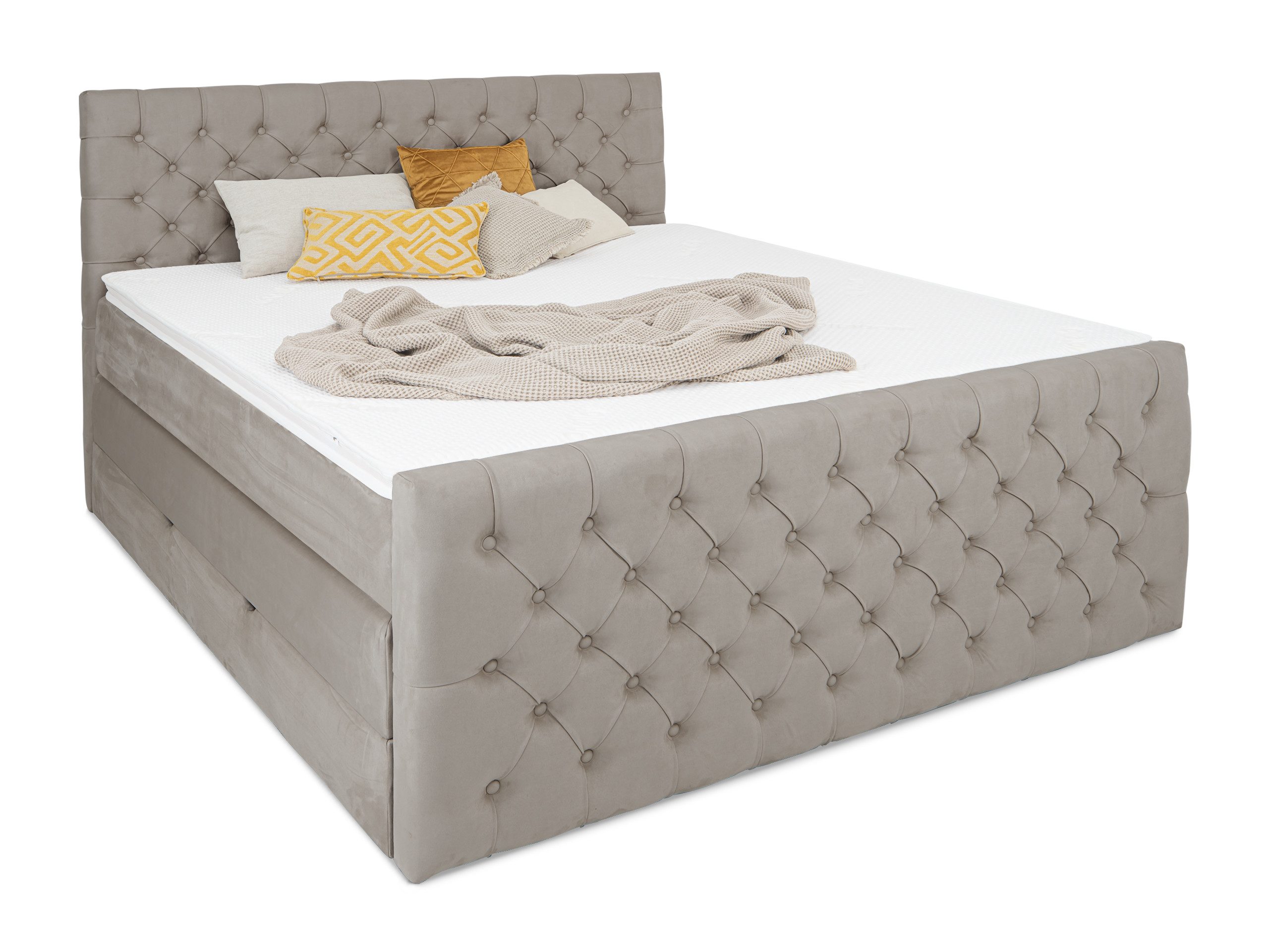 wonello Boxspringbett Victoria, mit Bettkasten, Matratzen günstig online kaufen