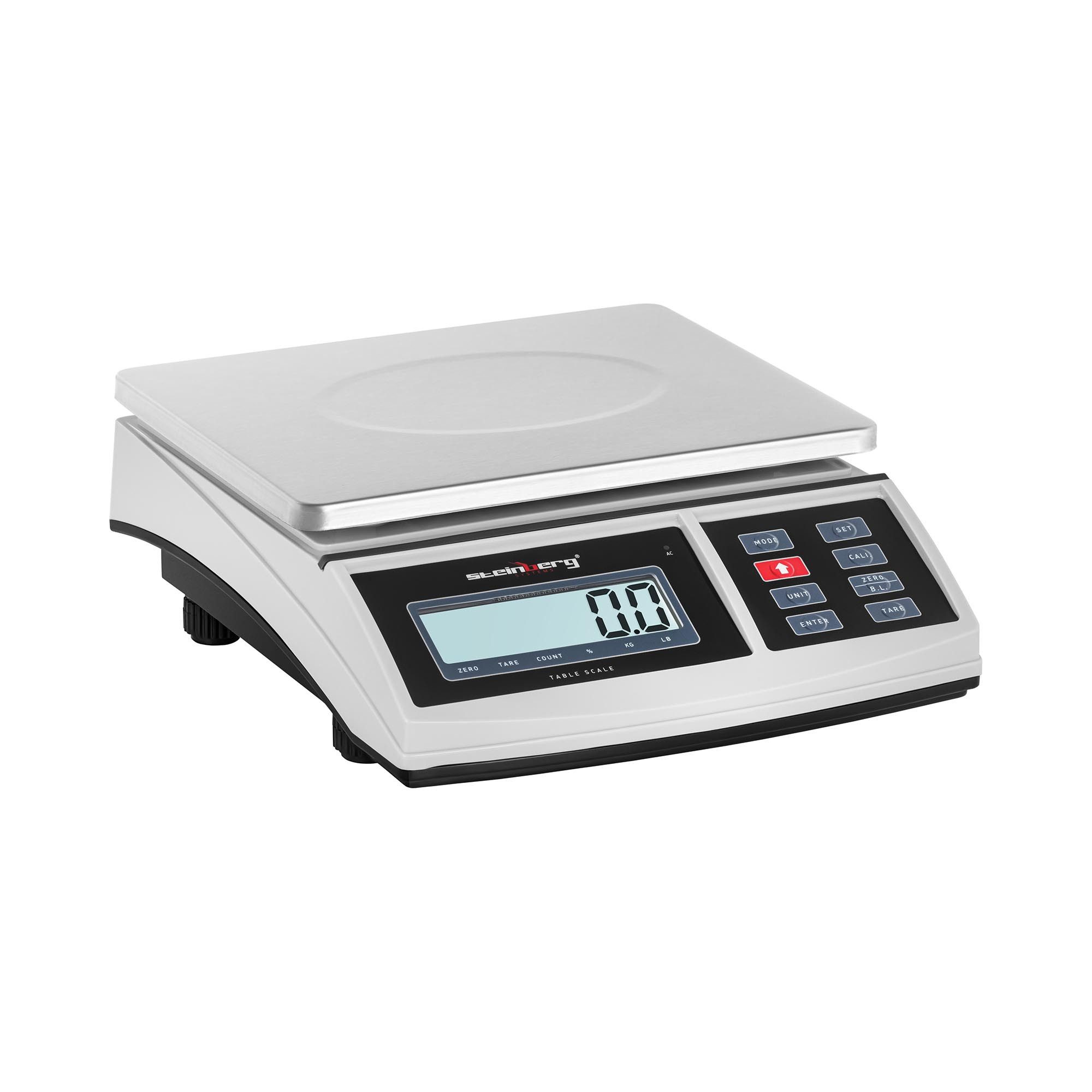 Steinberg Systems Feinwaage Tischwaage 30 kg / 1 g Präzisionswaage Küchenwaage Digital Akku LCD