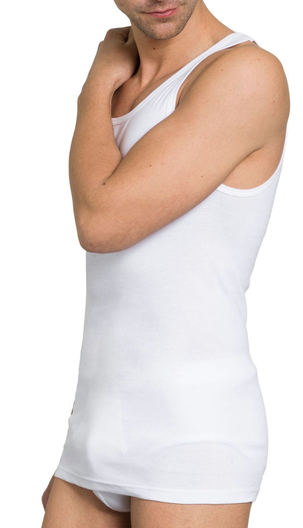 HAASIS Bodywear 1919 77501011-weiß formbeständig, 5er Passform, Herren Optimale Pack) 5-St., Achselhemd Unterhemd hautsympatisch pflegeleicht, (Packung