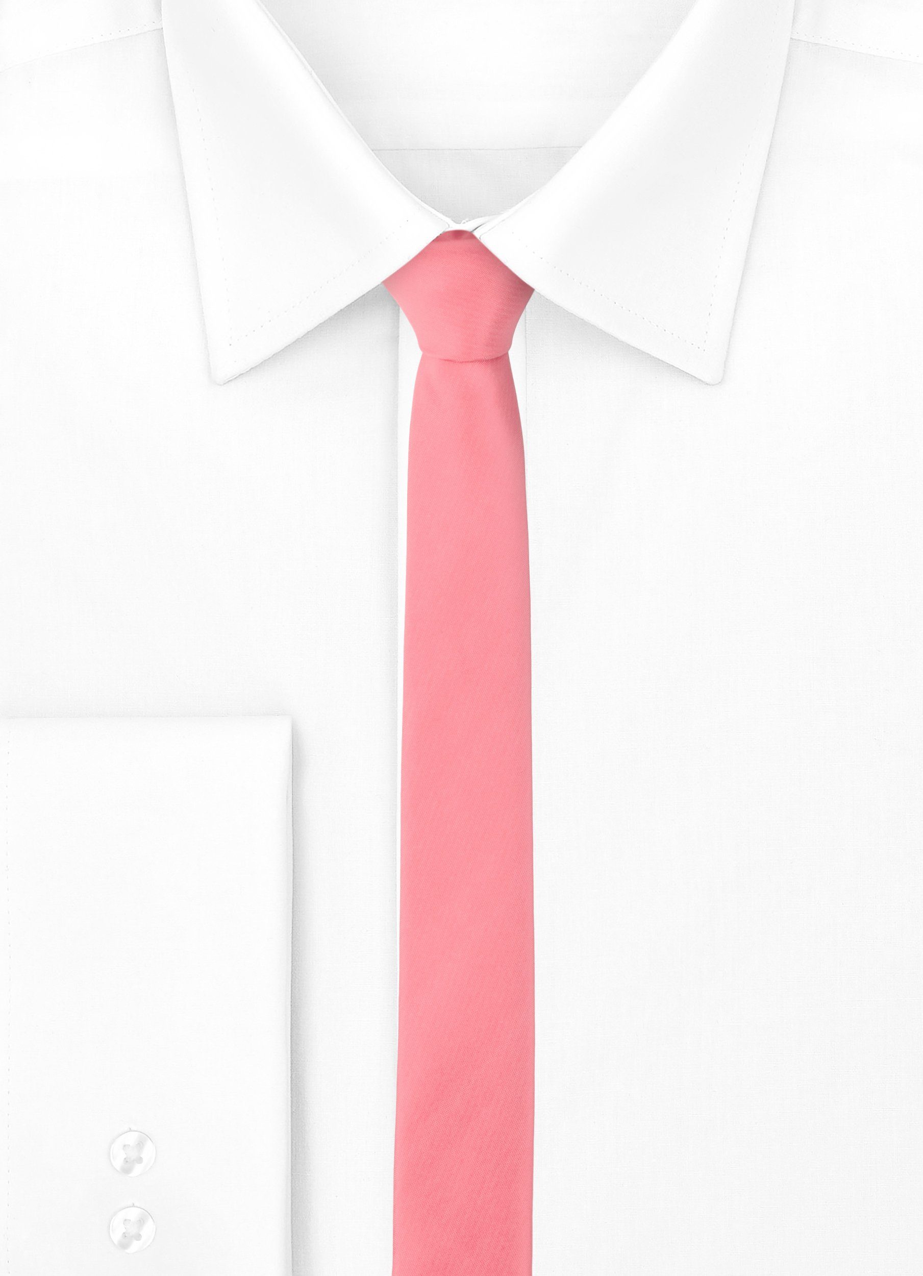 Puderrosa Ladeheid 1-St) Schmale Herren 5cm) (Set, (150cm x Krawatte SP-5 Krawatte