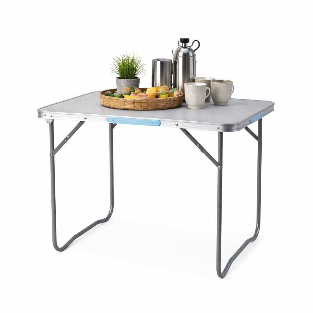 Campingtisch Campingtisch Klapptisch Outdoor klappbar Tragegriff Alu L70xB50xH59cm