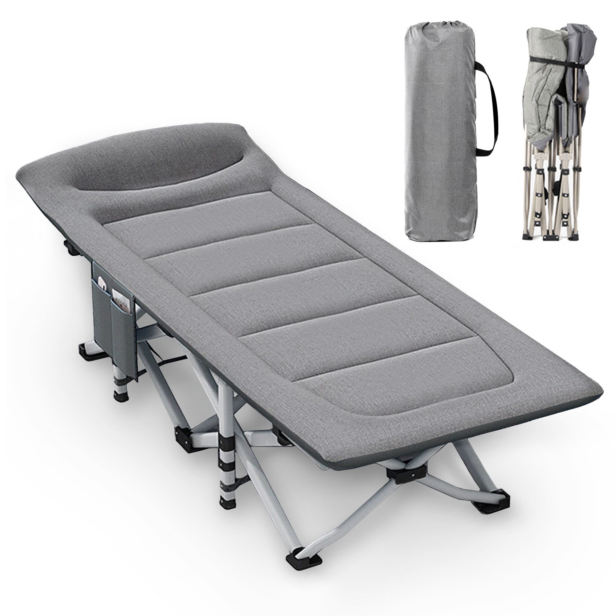 CALIYO Feldbett Mit Dicker Matratze Klappbett Campingbett bis 150 kg (200 x günstig online kaufen