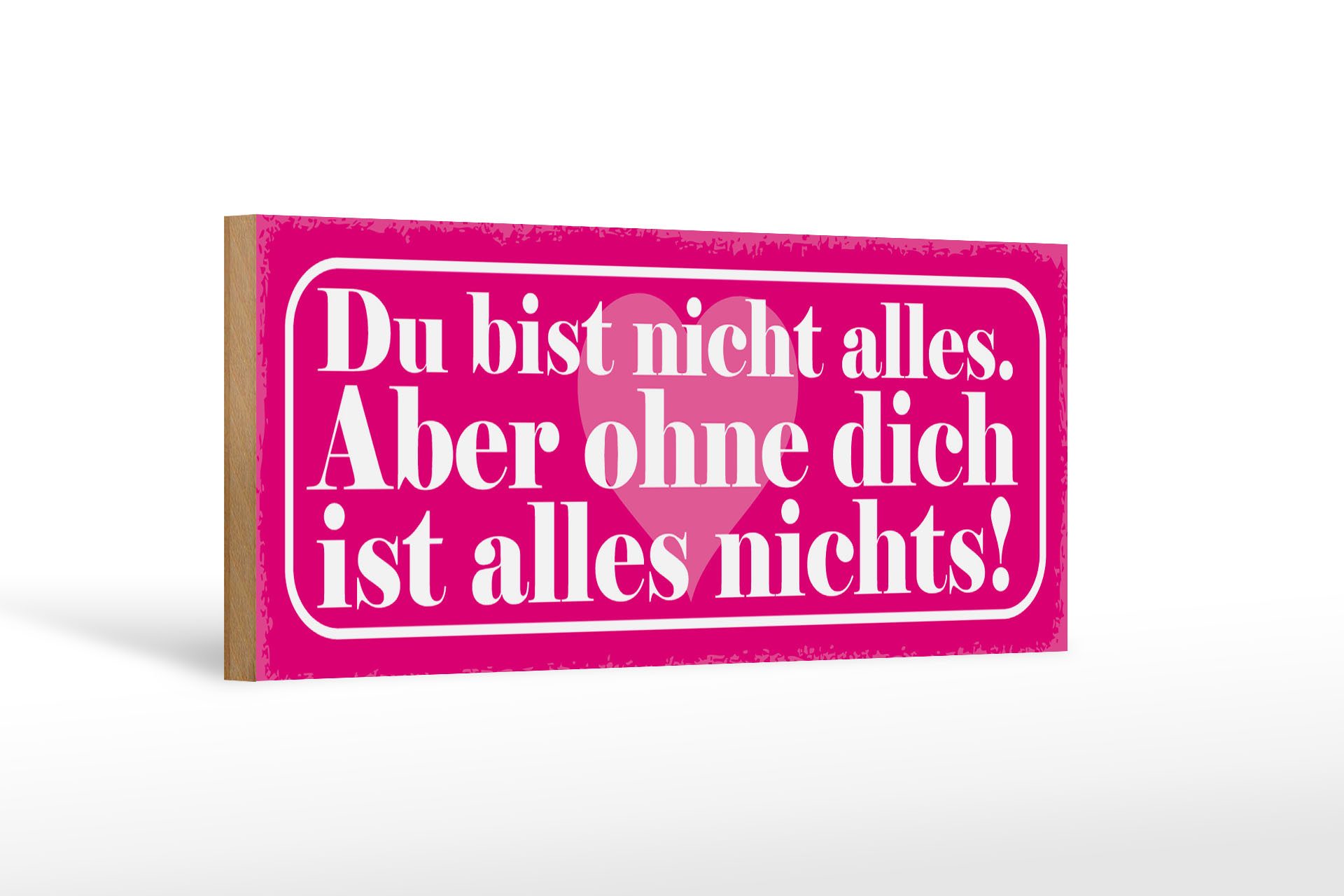 Holzbild Spruch 27x10cm du bist nicht alles aber ohne