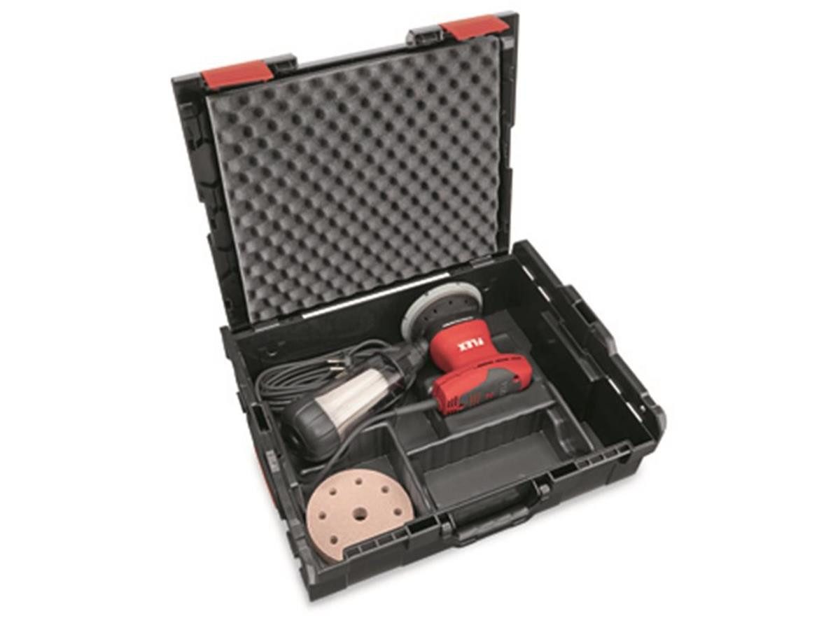Flex Exzenterschleifer ORE 125-2 Set, max. 13000 U/min, inkl. PES-Filterpatrone und L-Boxx