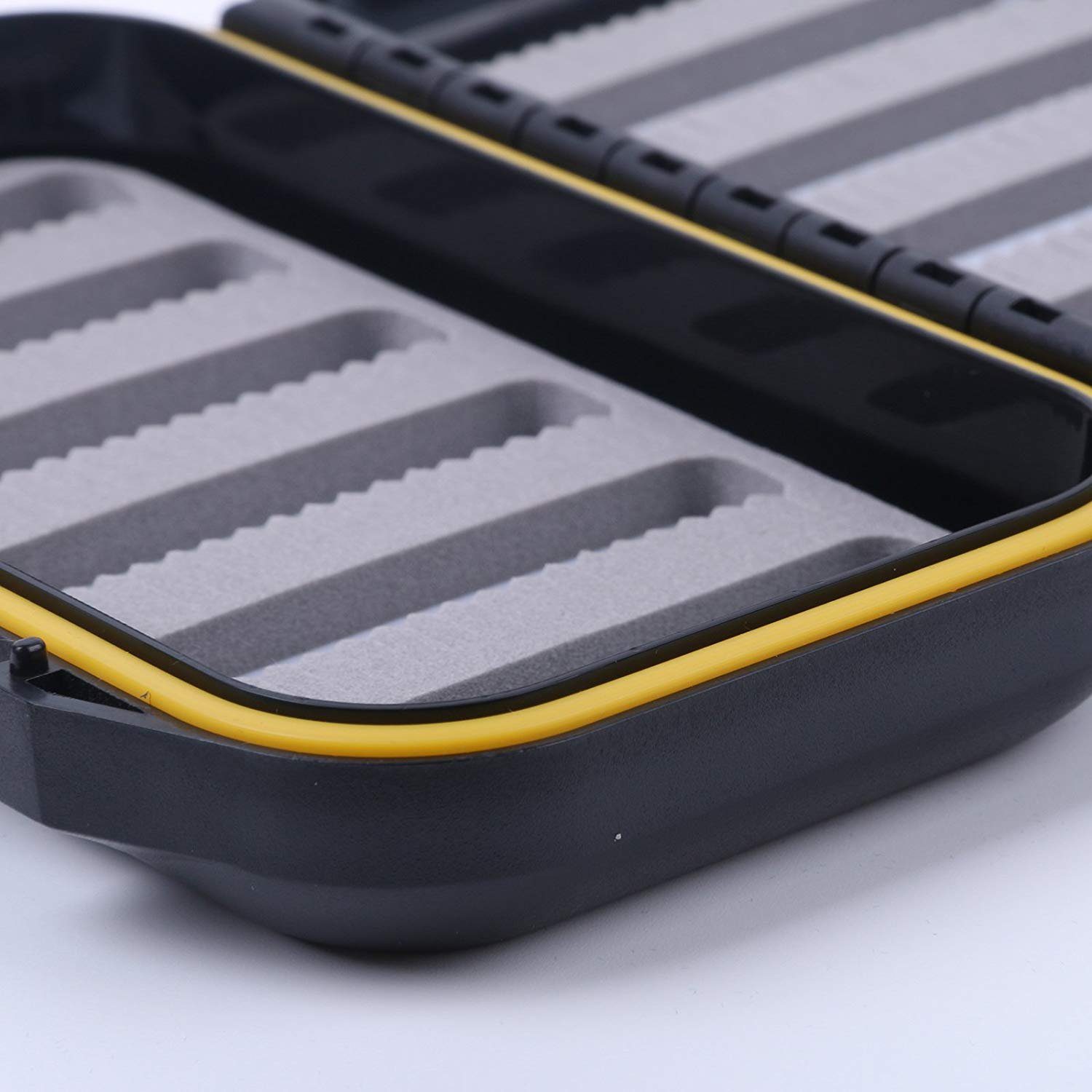 Croch Fliegenhaken Fliegen, (100-St), Angel Imitate Kunstköder Saibling mit wasserdichte Box