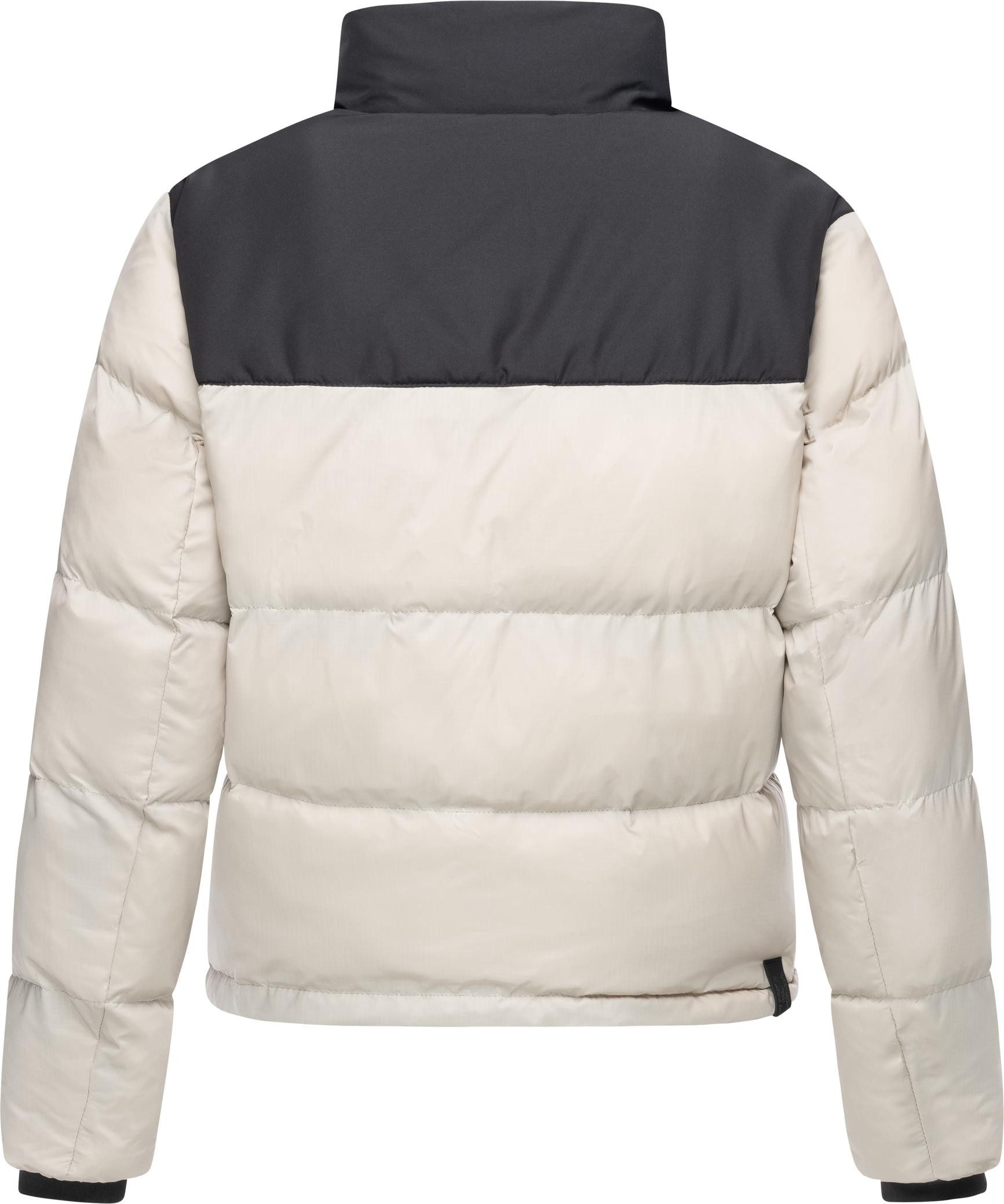 Ragwear Steppjacke Serah stylische Damen Winterjacke im Colourblocking-Design
