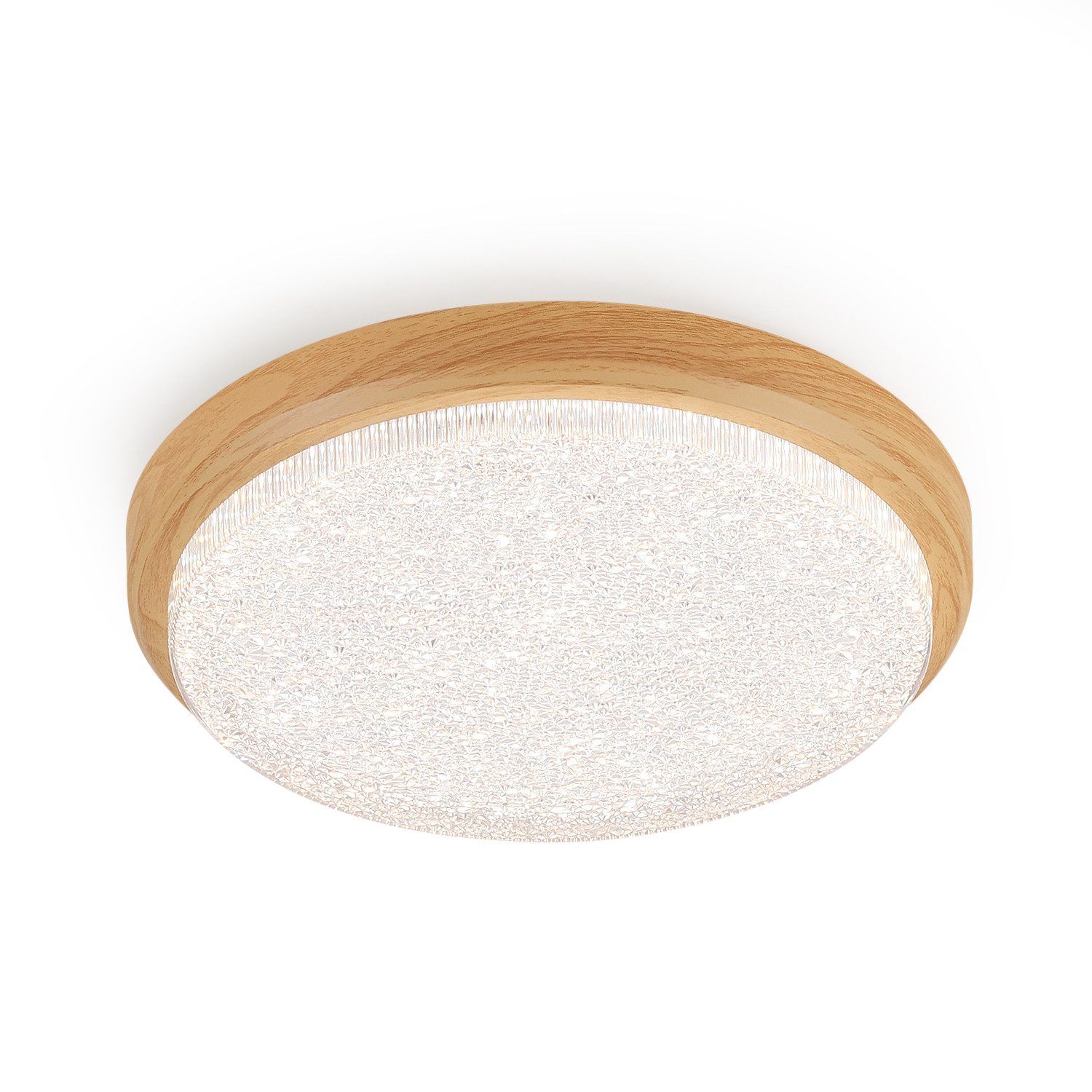 JDONG LED Deckenleuchte Flach Eckig/Rund/Holzolzoptik Deckenlampe, LED fest integriert, Tageslichtweiß, Modern Neutralweiß 4000K Lampe für Schlafzimmer Büro – Bild 4 von 5