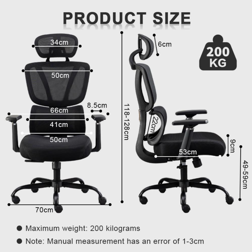 BRTHORY Bürostuhl Ergonomischer Verstellbare Lendenwirbelstütze/Kopfstütz/W günstig online kaufen