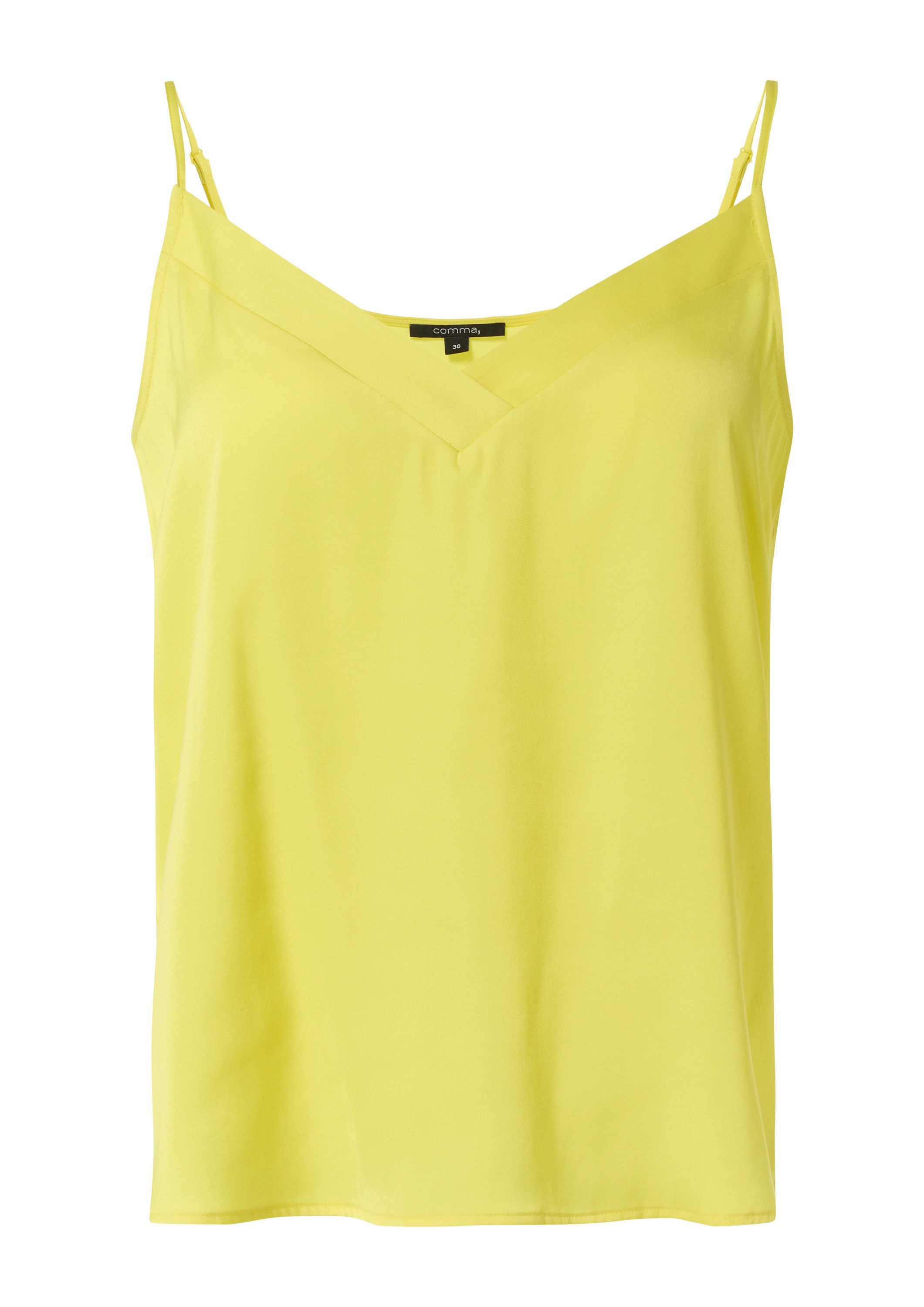 comma Muskelshirt Bluse Spaghetti-Träger-Top aus Satin günstig online kaufen