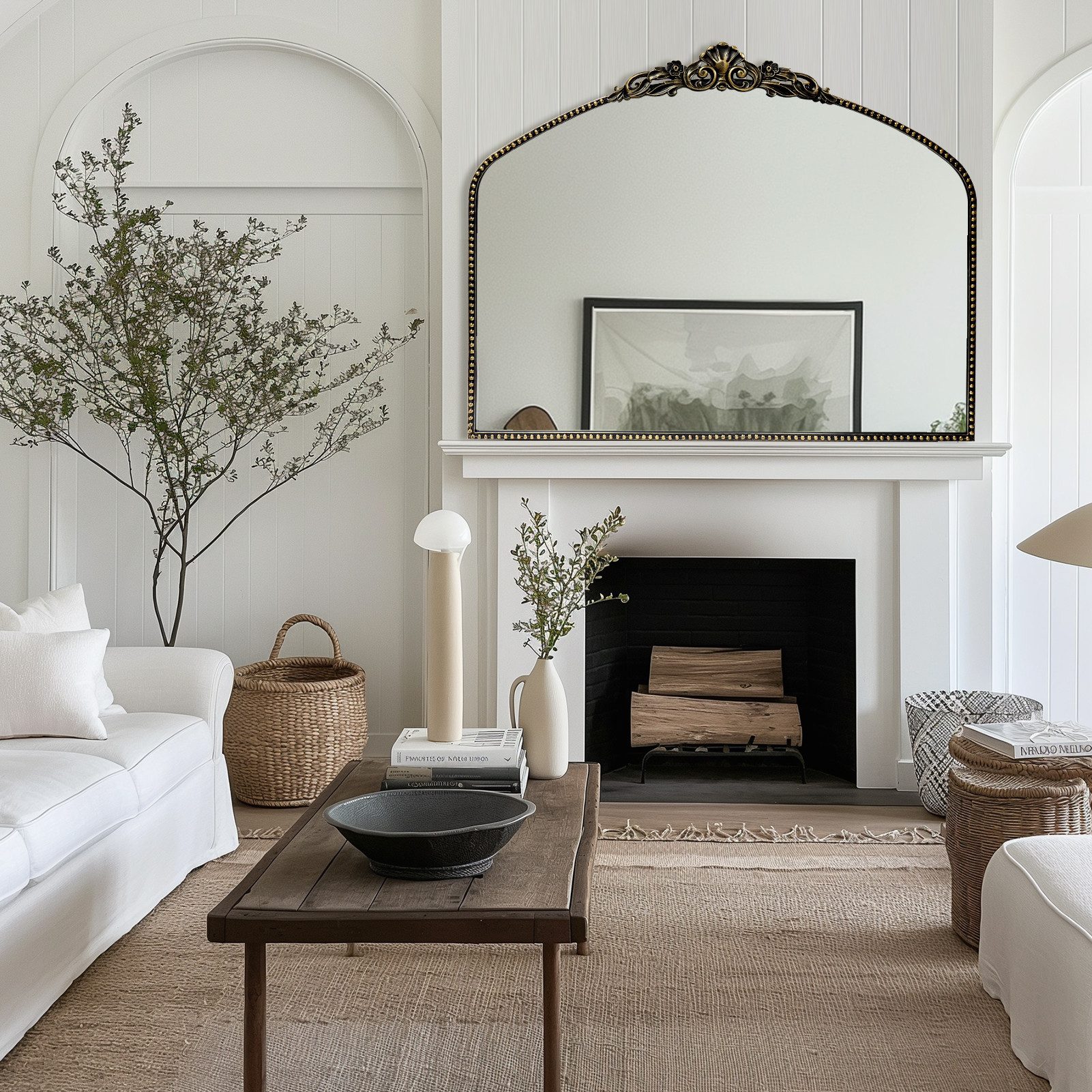 G-LEAF Spiegel Antiker Spiegel im Barockstil mit Metallrahmen von Perlenver günstig online kaufen