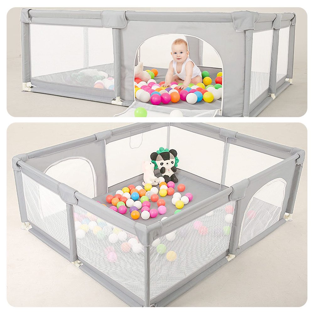 JEOBEST Laufgitter Laufstall Baby mit Spielmatte günstig online kaufen