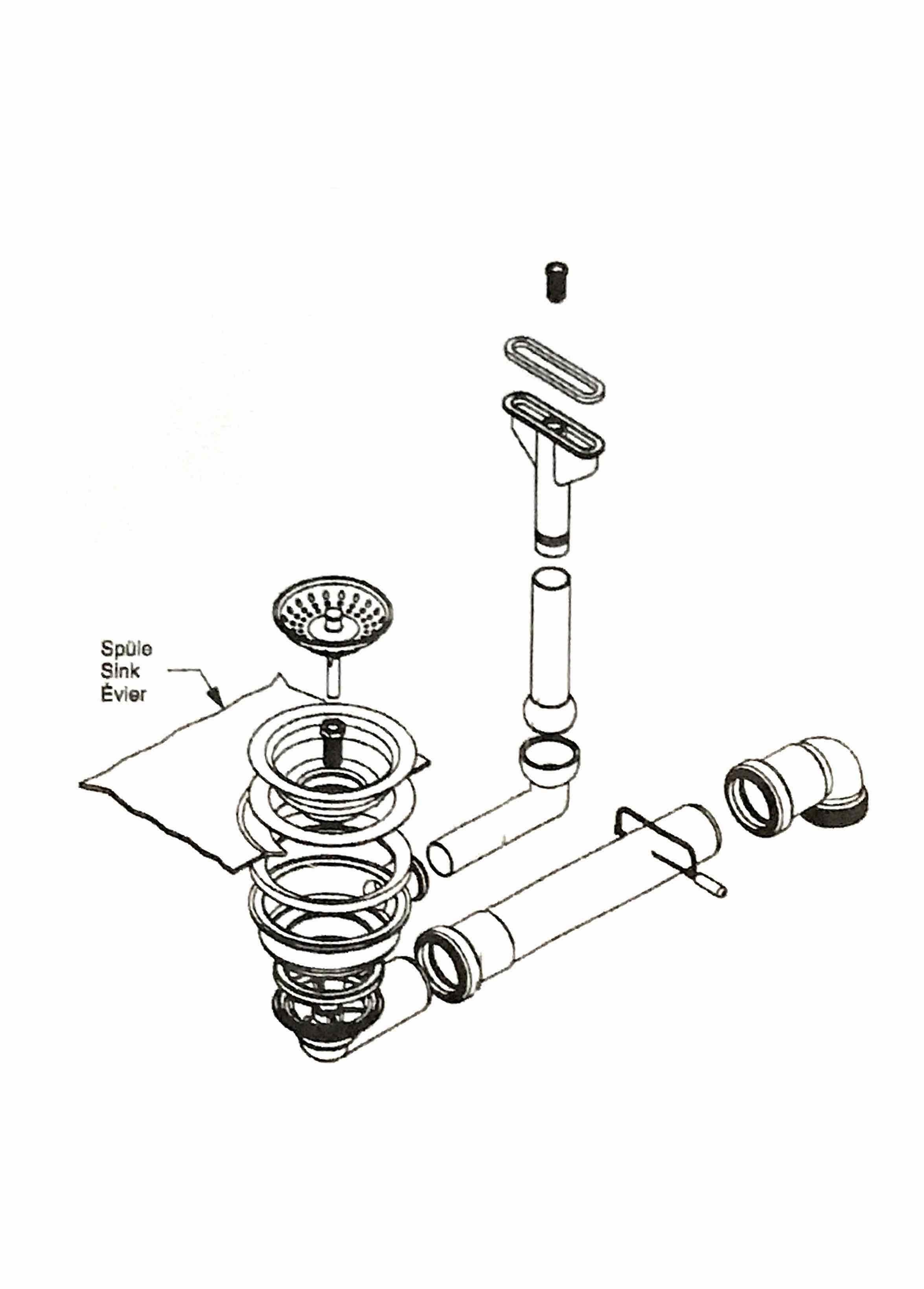 Schock Einbauspüle Schock Ablaufgarnitur Handbetätigung