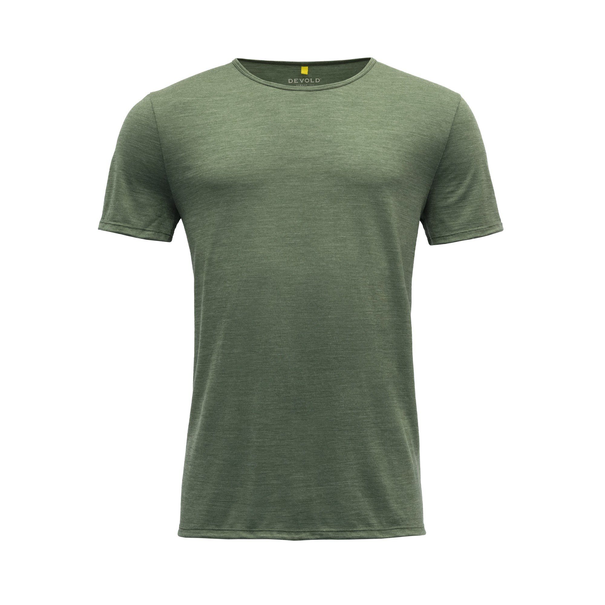 Devold T-Shirt Devold M Sula Merino 130 Tee Herren Kurzarm-Shirt Forest