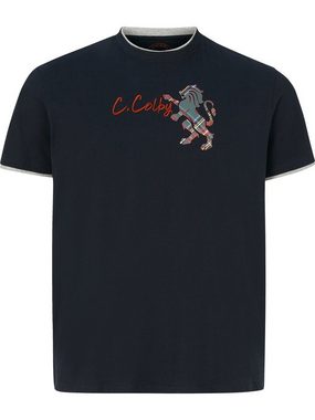 Charles Colby T-Shirt EARL CIAN mit doppelten O-Neck