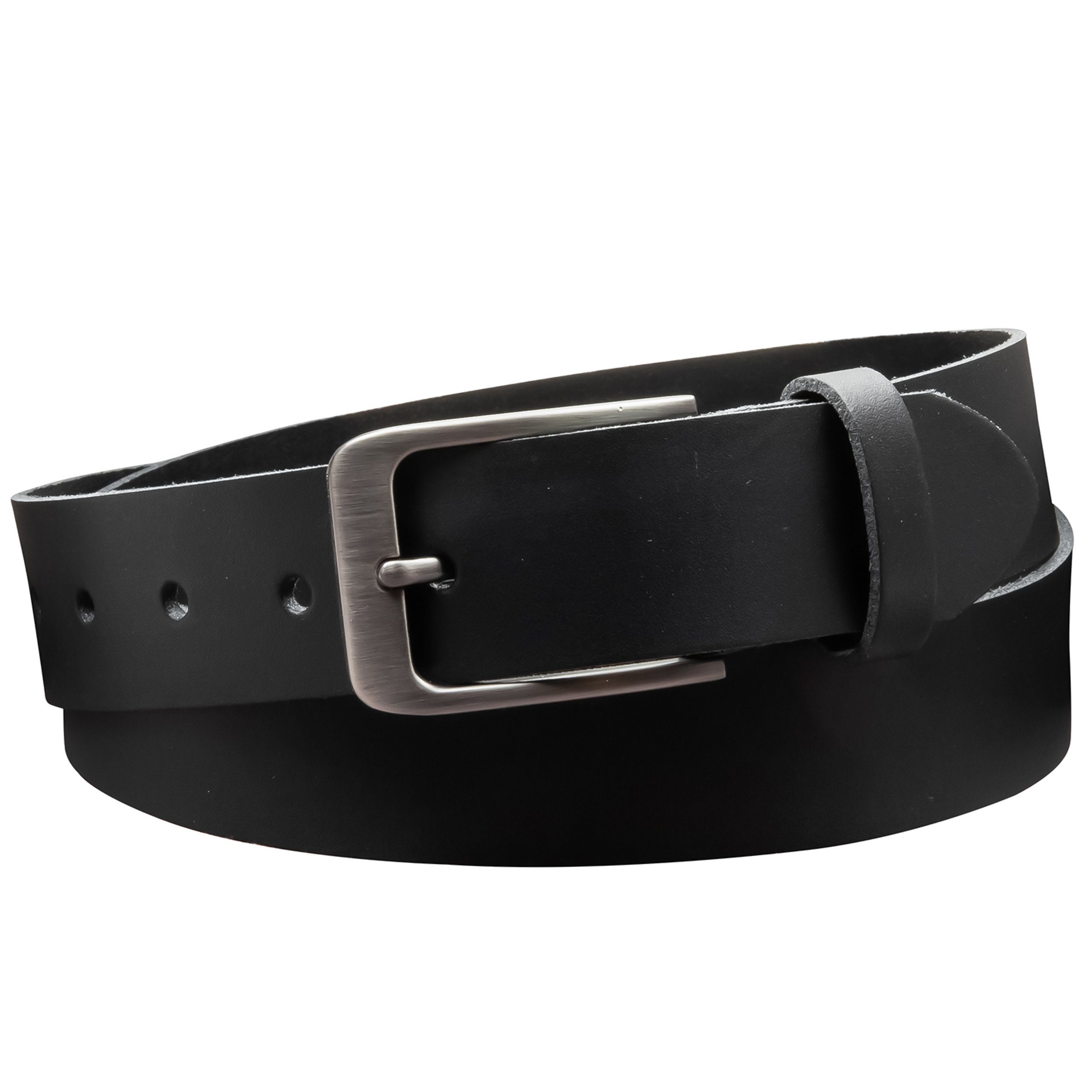 COLOGNEBELT Ledergürtel OM411-SL-Schwarz MADE IN GERMANY, Schwarz Kürzbar, 100 % Echtleder, Unisex
