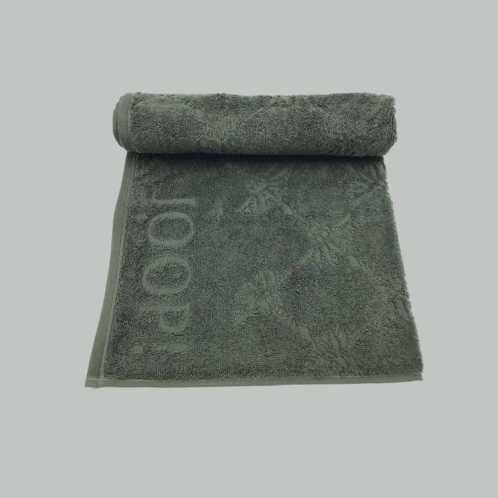 JOOP! Geschirrtuch Cuisine Cornflower 1702 in Oliv, (1x Küchenfrottiertuch 50 x 50 cm), 100% Baumwolle