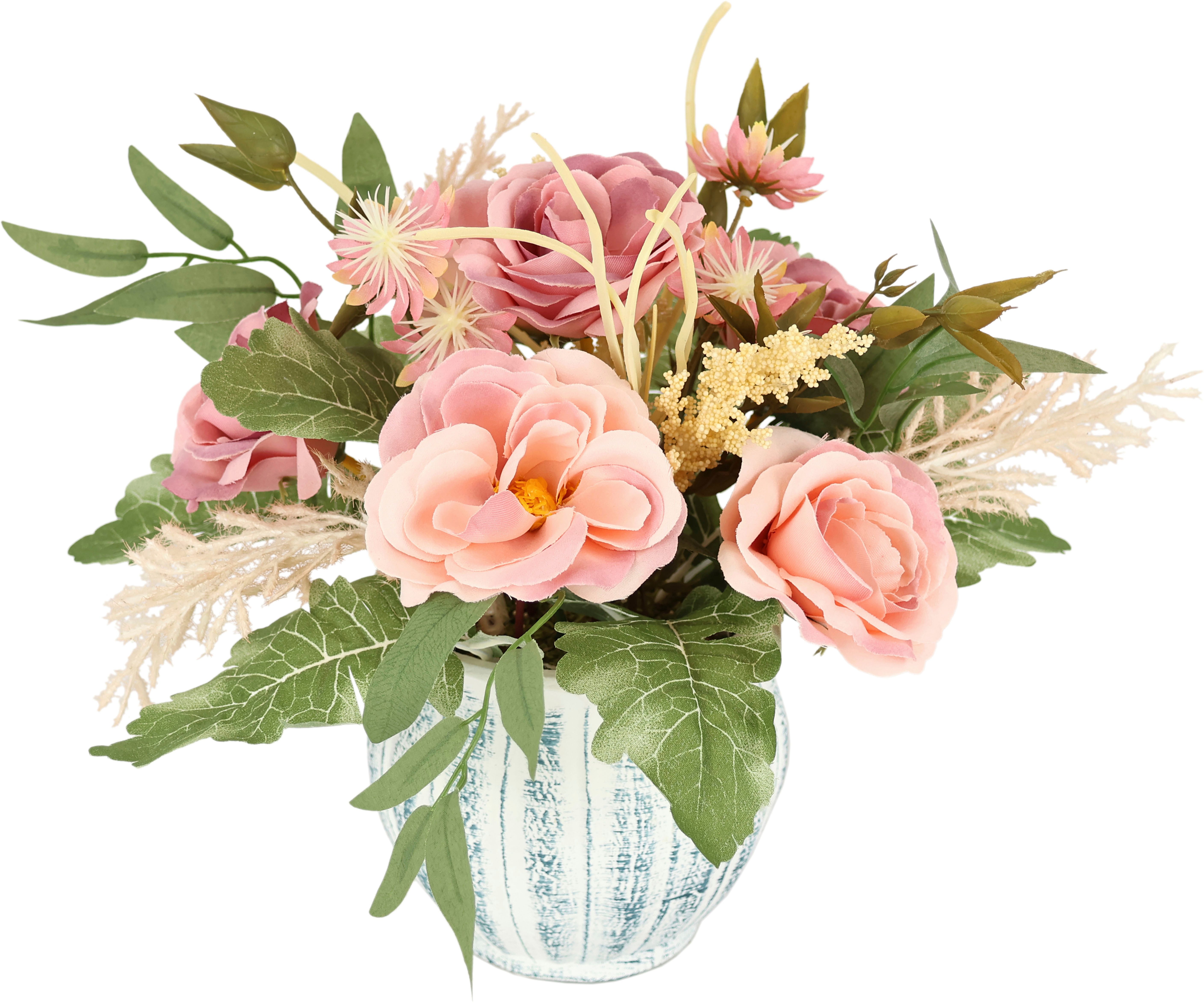 Kunstblume Gesteck Rosen im Topf, I.GE.A., günstig online kaufen
