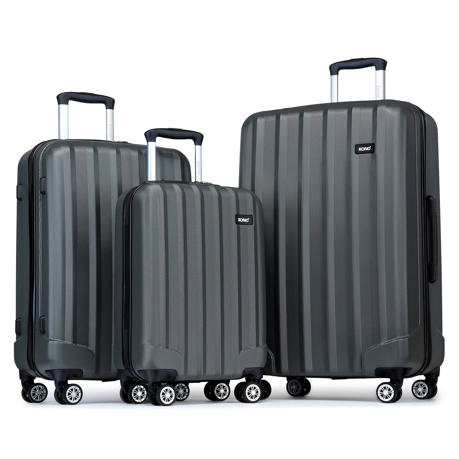 KONO Hartschalen-Trolley Hartschalen Trolley Koffer mit 4 Rollen und Zahlenschloss –Reisekoffer