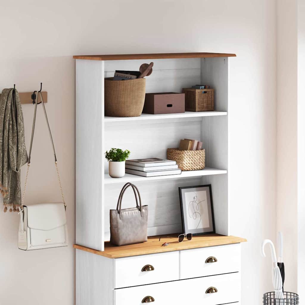 vidaXL Sideboard Hutch ASKIM 91 x 30 x 104 cm Massives Kiefernholz (1 St) – Bild 3 von 5