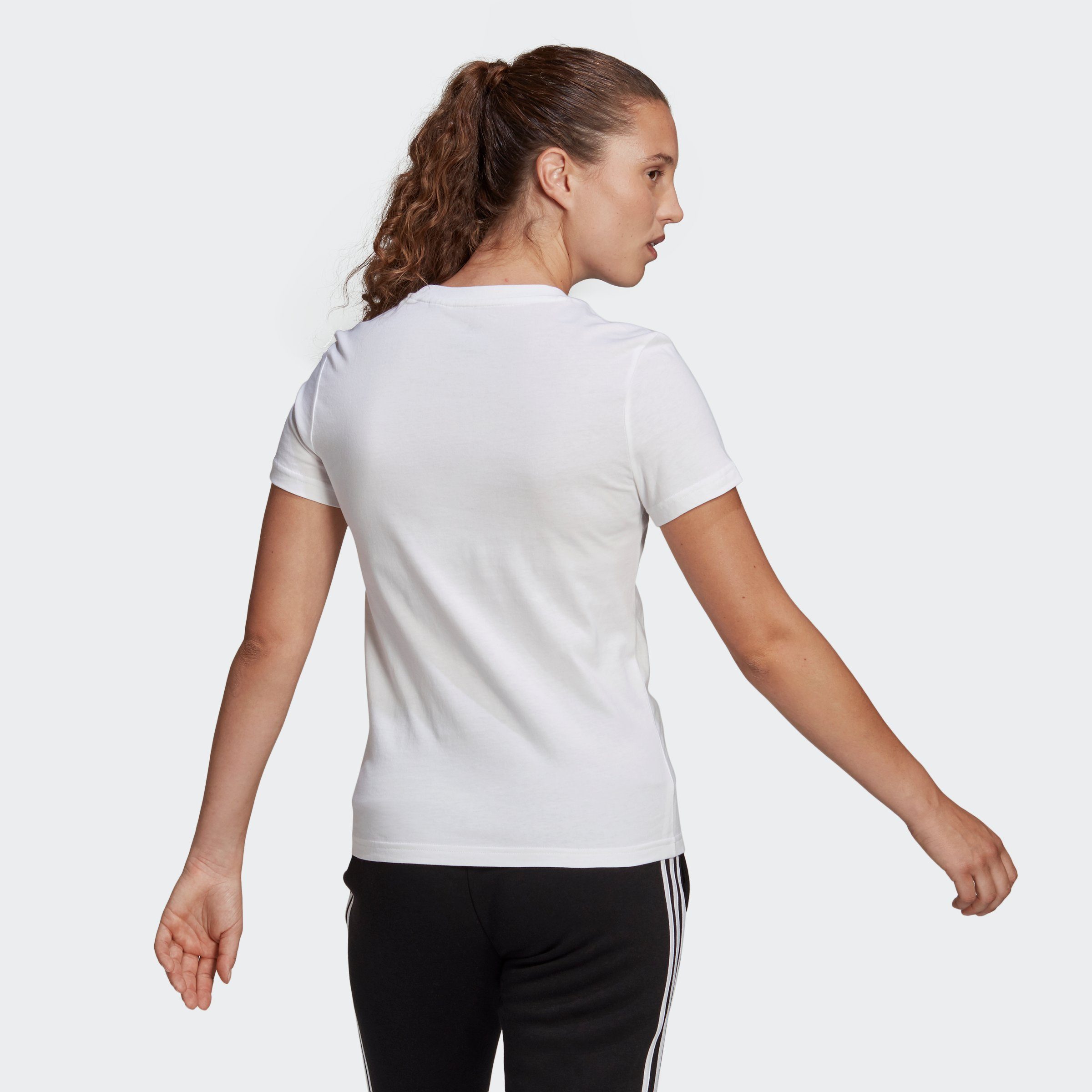 adidas Sportswear T-Shirt ESSENTIALS SLIM- MIT LOGO