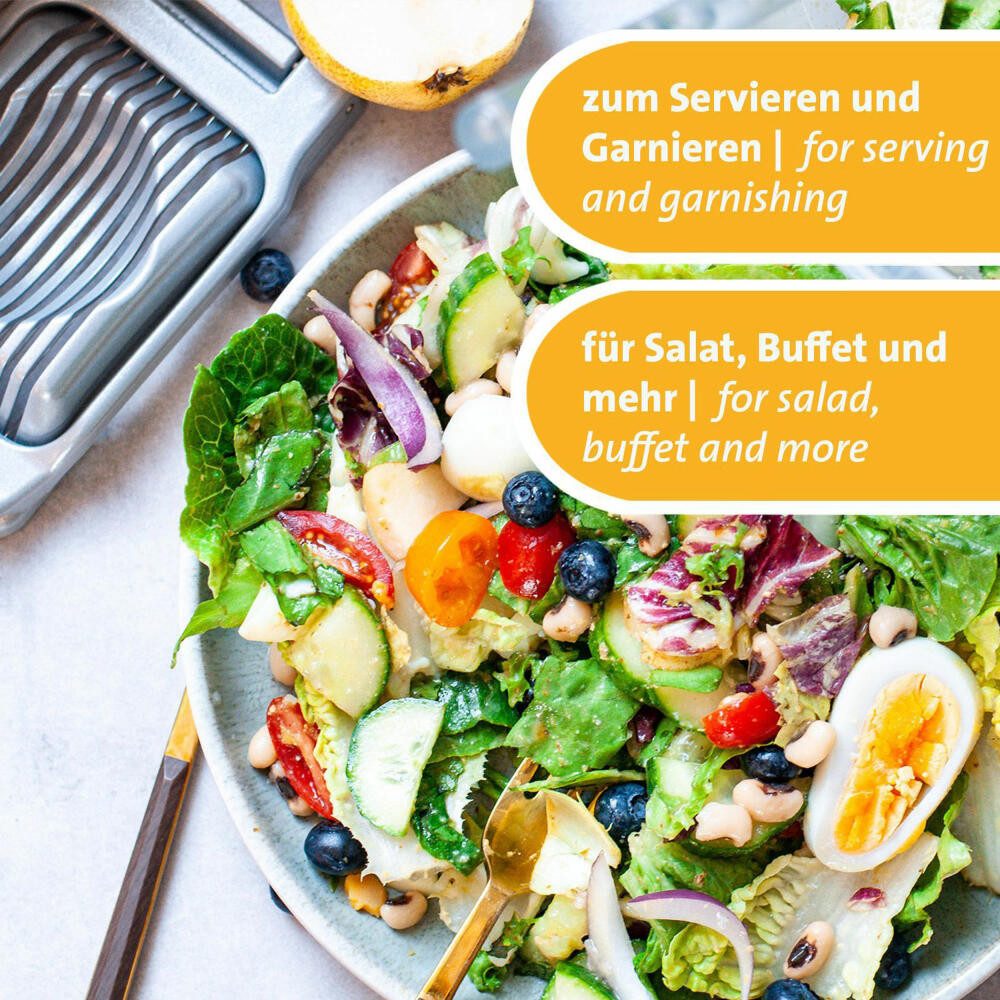 WESTMARK Eierschneider für runde und ovale Scheiben, einzeln gespannte Schneiddrähte, aus Edelstahl, Made in Germany