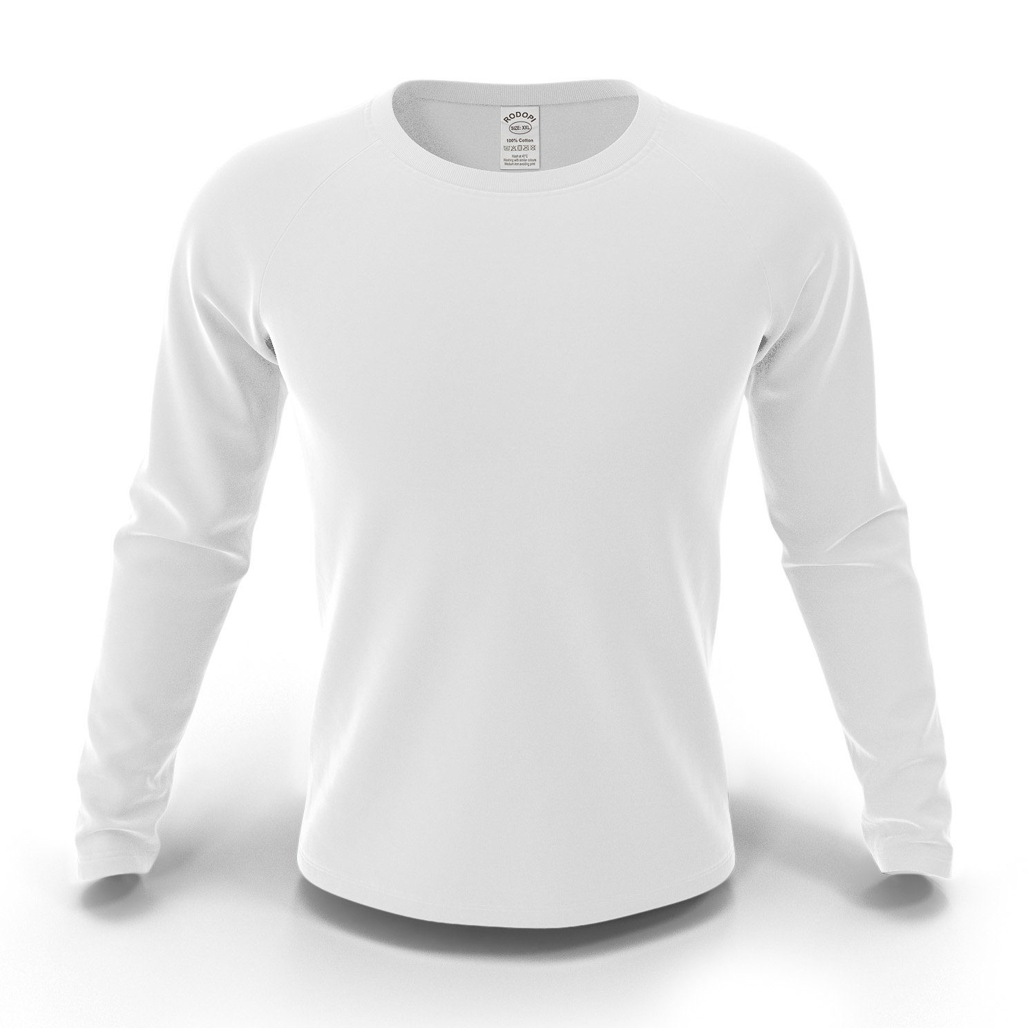 FSH Longsleeve Longsleeve Langarmshirt T-Shirt Langarm Unisex Baumwolle S-3XL weiß