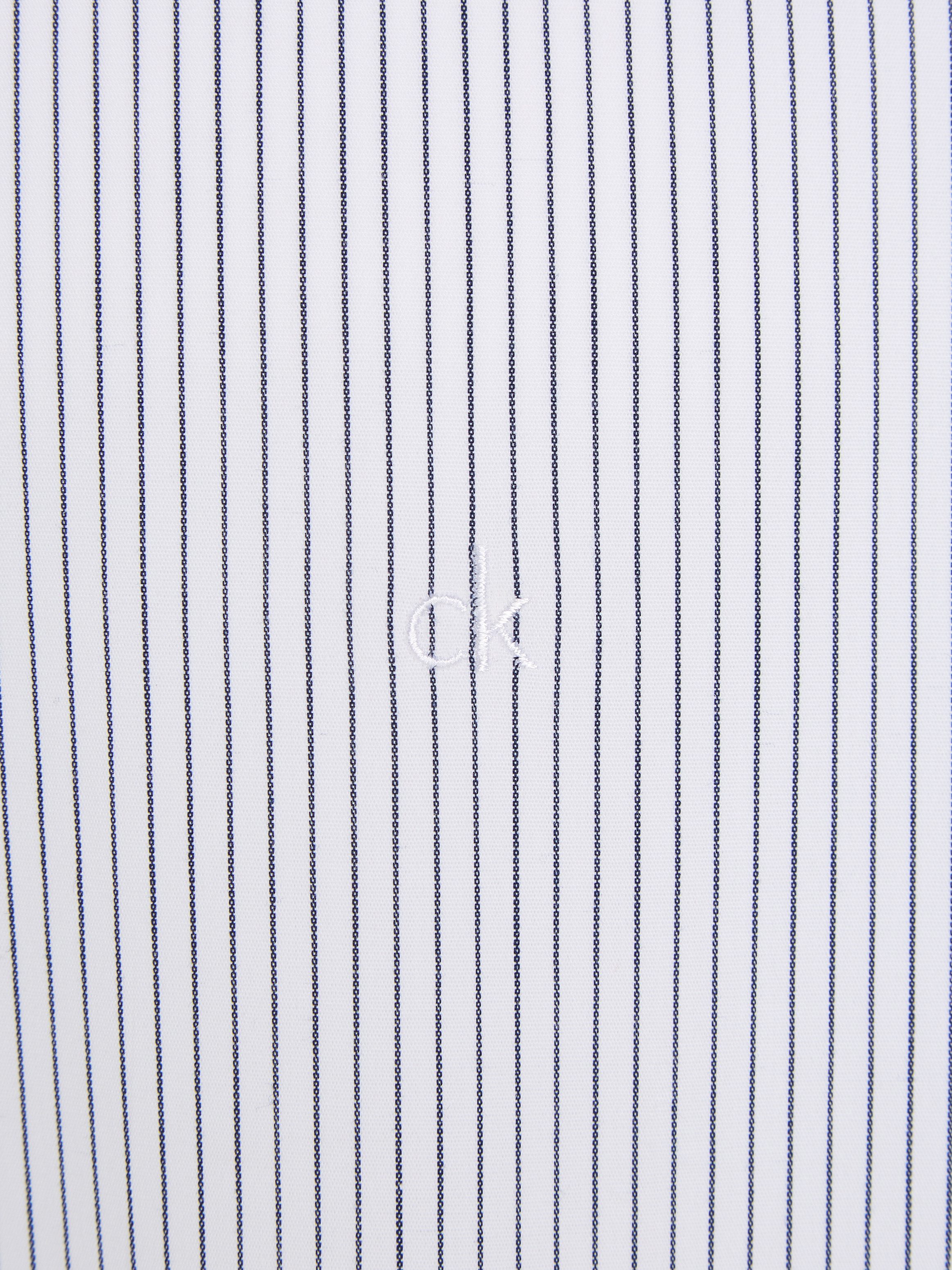Calvin Klein Langarmhemd POPLIN STRIPE SLIM SHIRT in gesteifter Optik