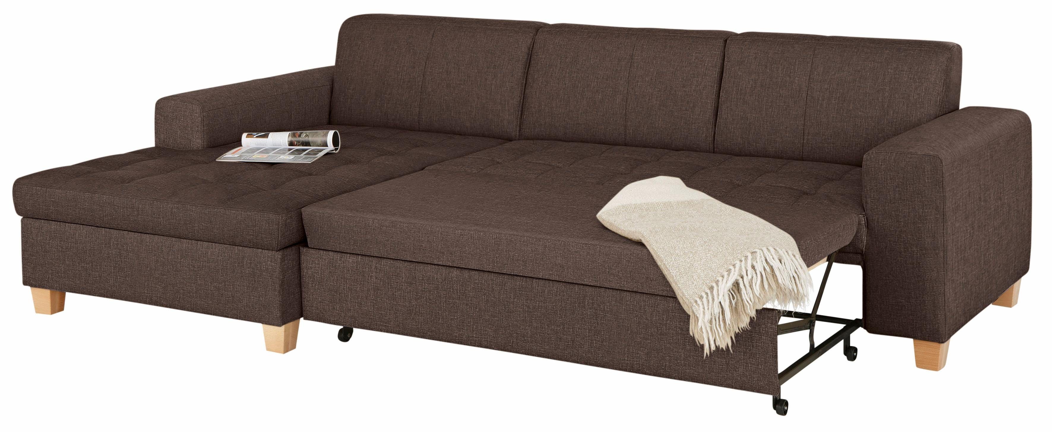 Home affaire Ecksofa Corby L-Form, wahlweise günstig online kaufen