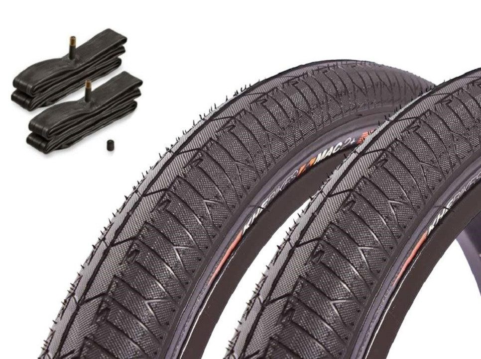KHEbikes Fahrradreifen BMX Reifen Set KHE MAC2+ 20 Zoll x 2,30 mit Schlauch AV, BMX Reifen PARK/STREET 20 Zoll x 2,30" Zoll