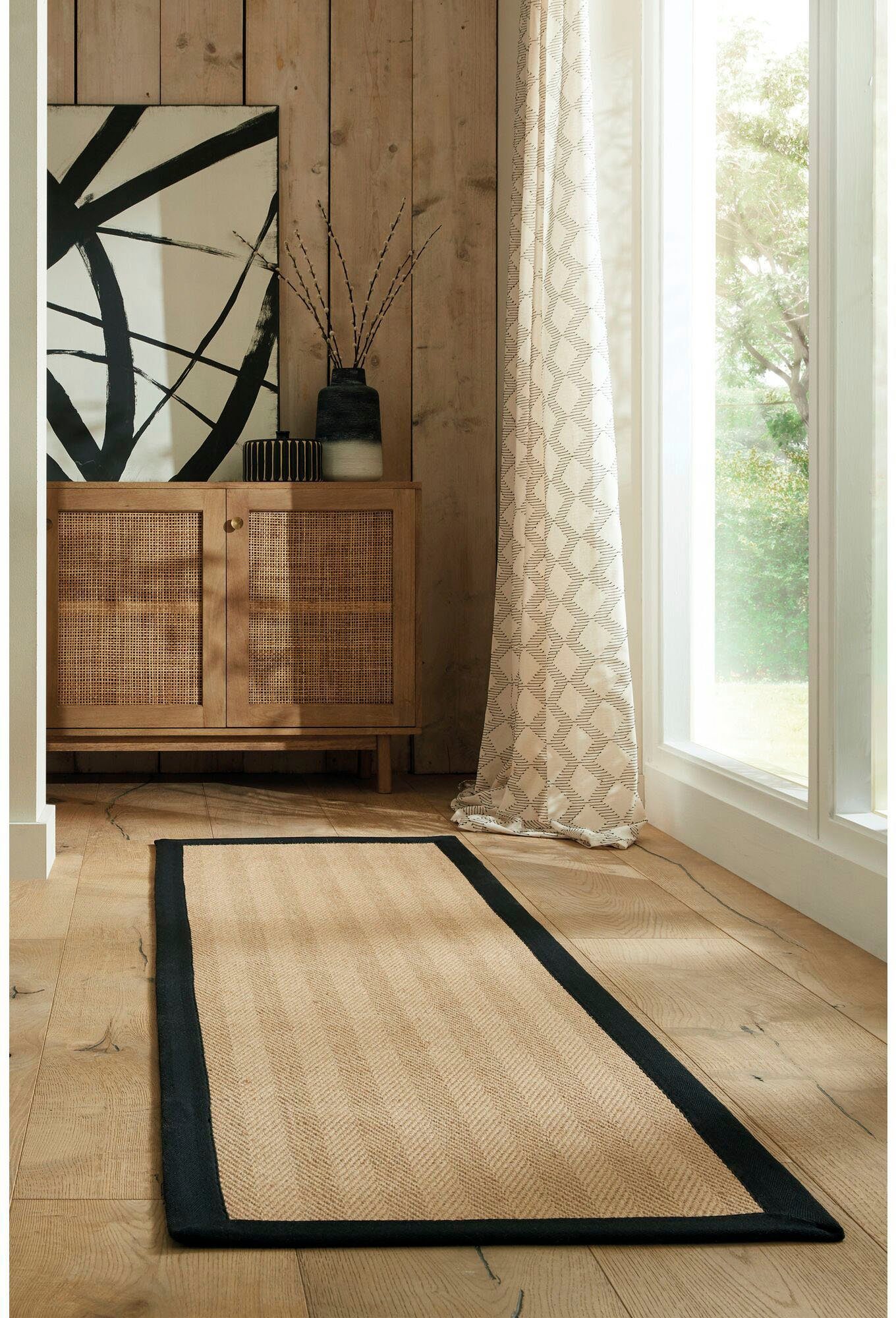 FLAIR RUGS Läufer Kira mit Fischgrätmuster, aus Jute, rechteckig, Höhe: 3 mm – Bild 2 von 5