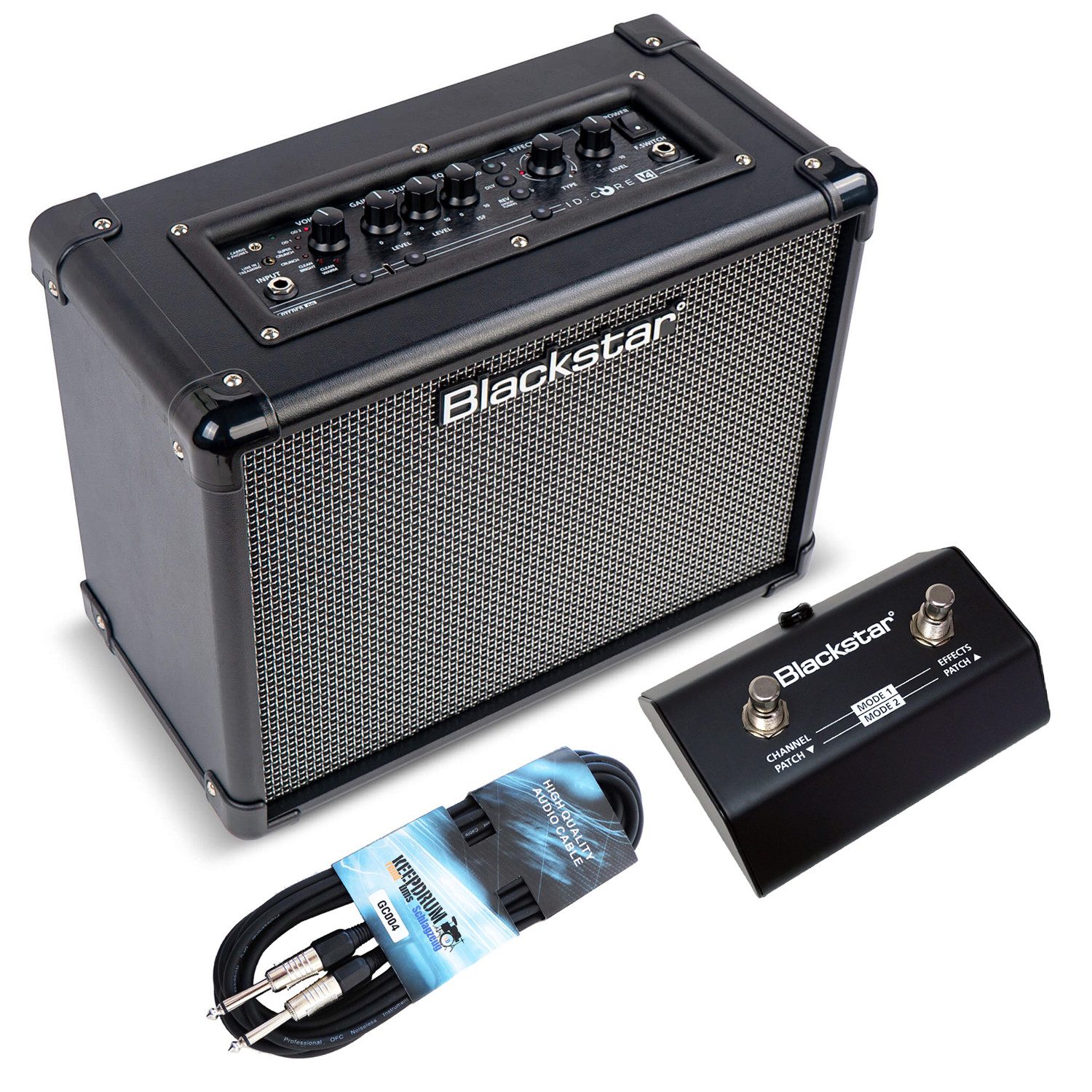 Blackstar Blackstar Gitarren-Verstärker ID Core 20 V4 mit Fußschalter und Kabel Verstärker (Anzahl Kanäle: 1, 20 W, Amplifier)