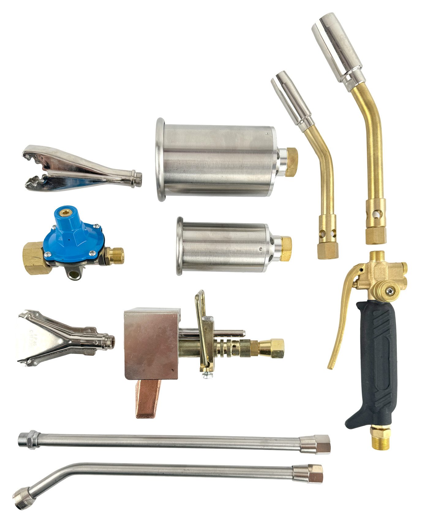 WELDINGER Lötkolben Lötkoffer professional für Propan Sicherheitshandgriff Schlauch Regler, max. 1800 °C, Flüssiggas, Set, Komplettsatz für unterschiedliche Lötarbeiten