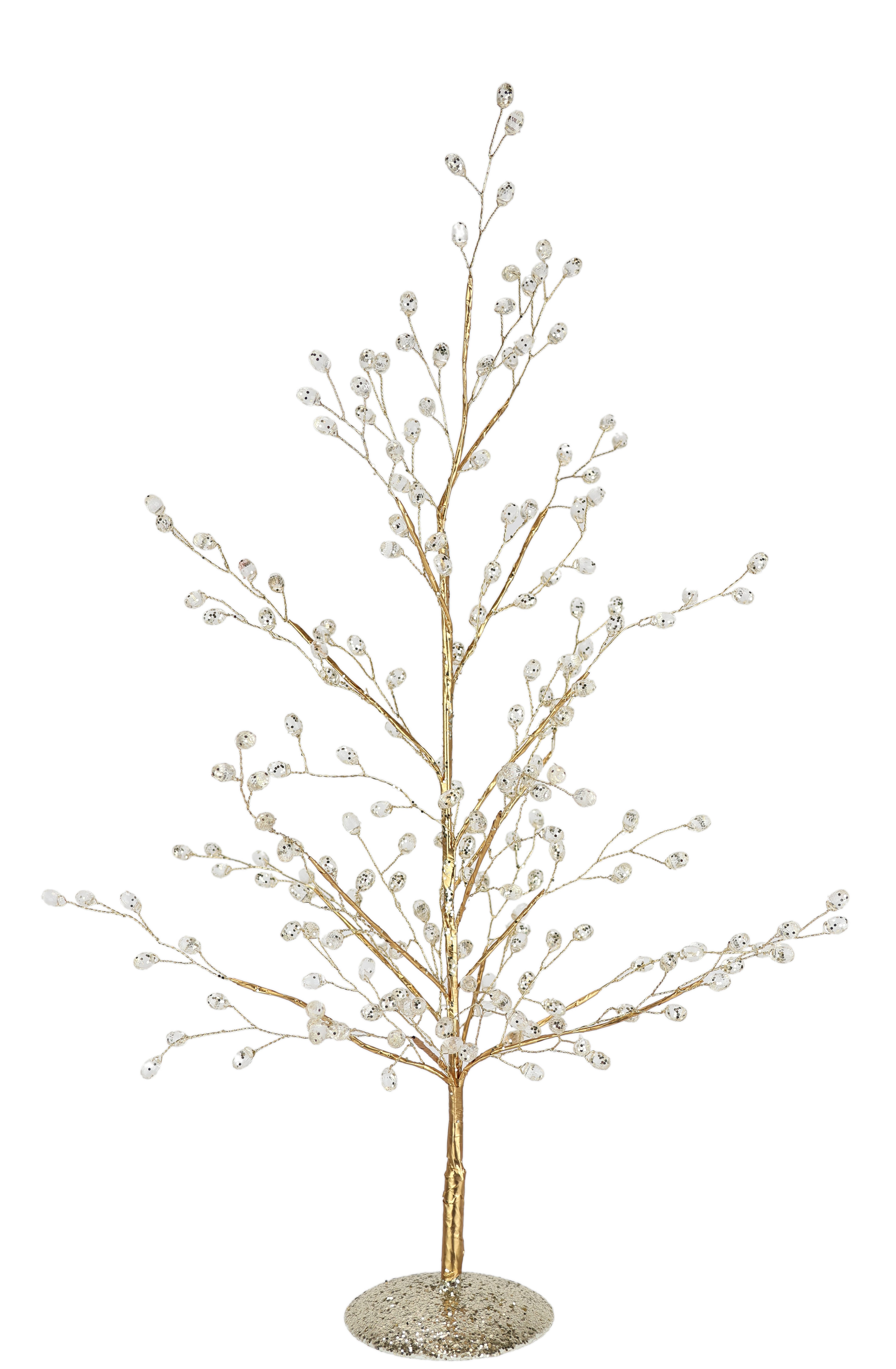 Kunstbaum Dekobaum mit Acryl-Steinchen, I.GE.A., Höhe 50 cm, und Glimmer Weihnachtsbaum Christbaum Weihnachtsdeko